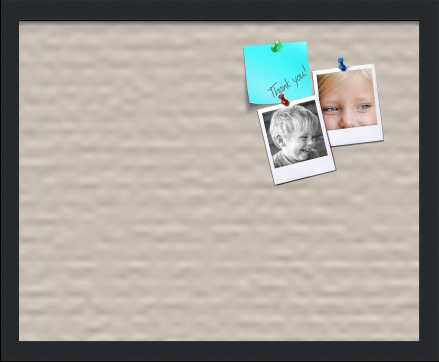 ArtToFrames Custom Cork Bulletin Board Solid Colors Framed in Satin Black - Picture 73 of 73