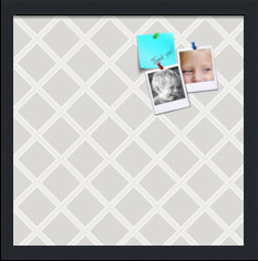 Diamond Modern Pattern Grey Custom cork board preview 16x16