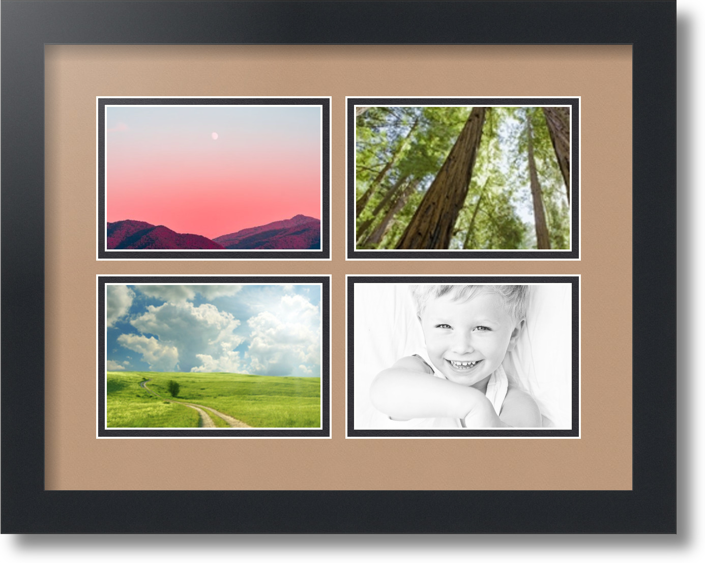 ArtToFrames Collage Mat Picture Photo Frame - 4 4x6