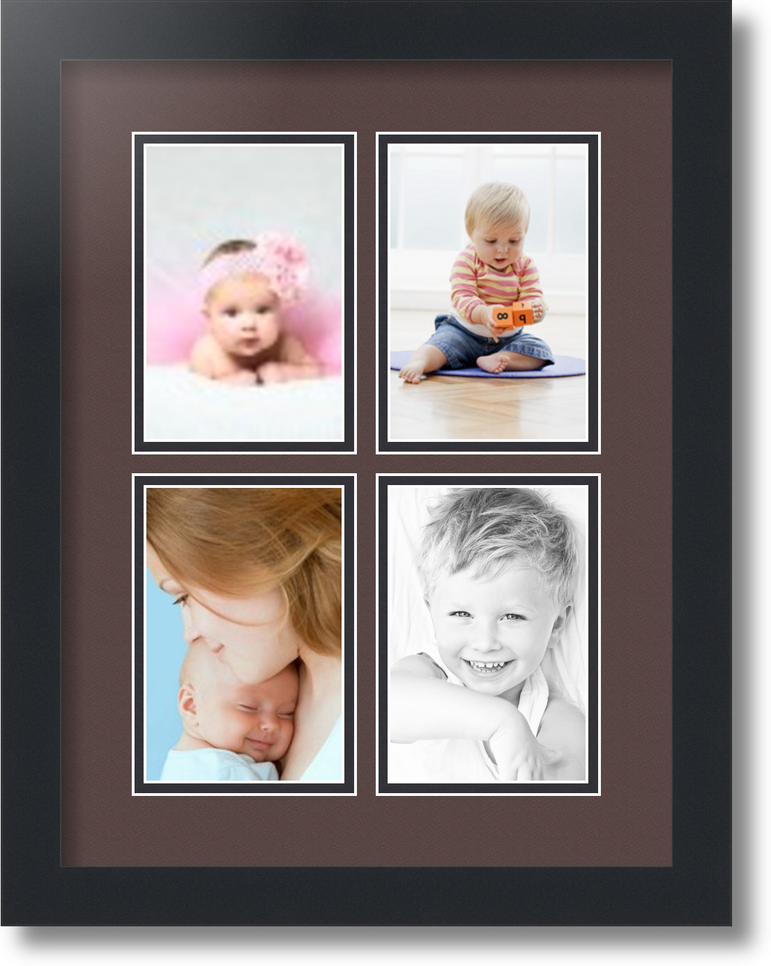 ArtToFrames Collage Mat Picture Photo Frame - 4 4x6