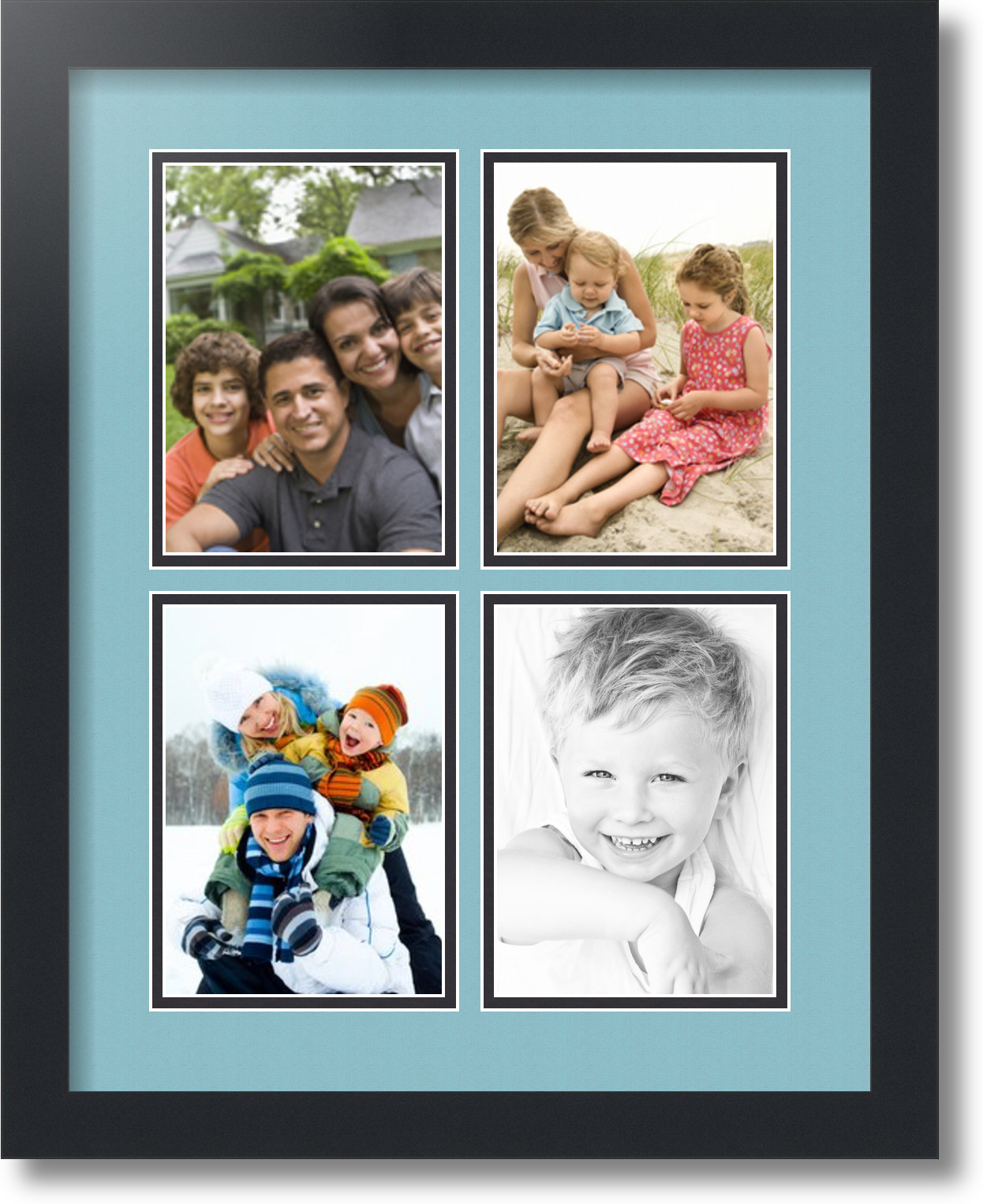 ArtToFrames Collage Mat Picture Photo Frame - 4 5x7