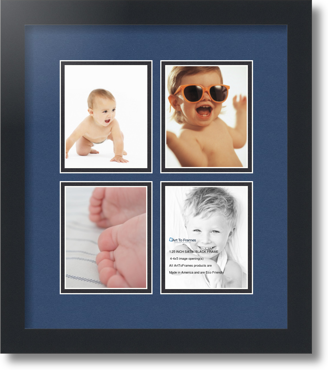 ArtToFrames Collage Mat Picture Photo Frame - 4 4x5