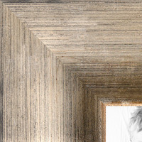 2WOMD5027-19x29 ArtToFrames 19x29 inch Muted Silver with Metallic Detailing Wood Picture Frame