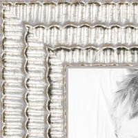 2WOMD5027-19x29 ArtToFrames 19x29 inch Muted Silver with Metallic Detailing Wood Picture Frame