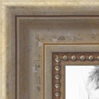 2WOMD5027-19x29 ArtToFrames 19x29 inch Muted Silver with Metallic Detailing Wood Picture Frame