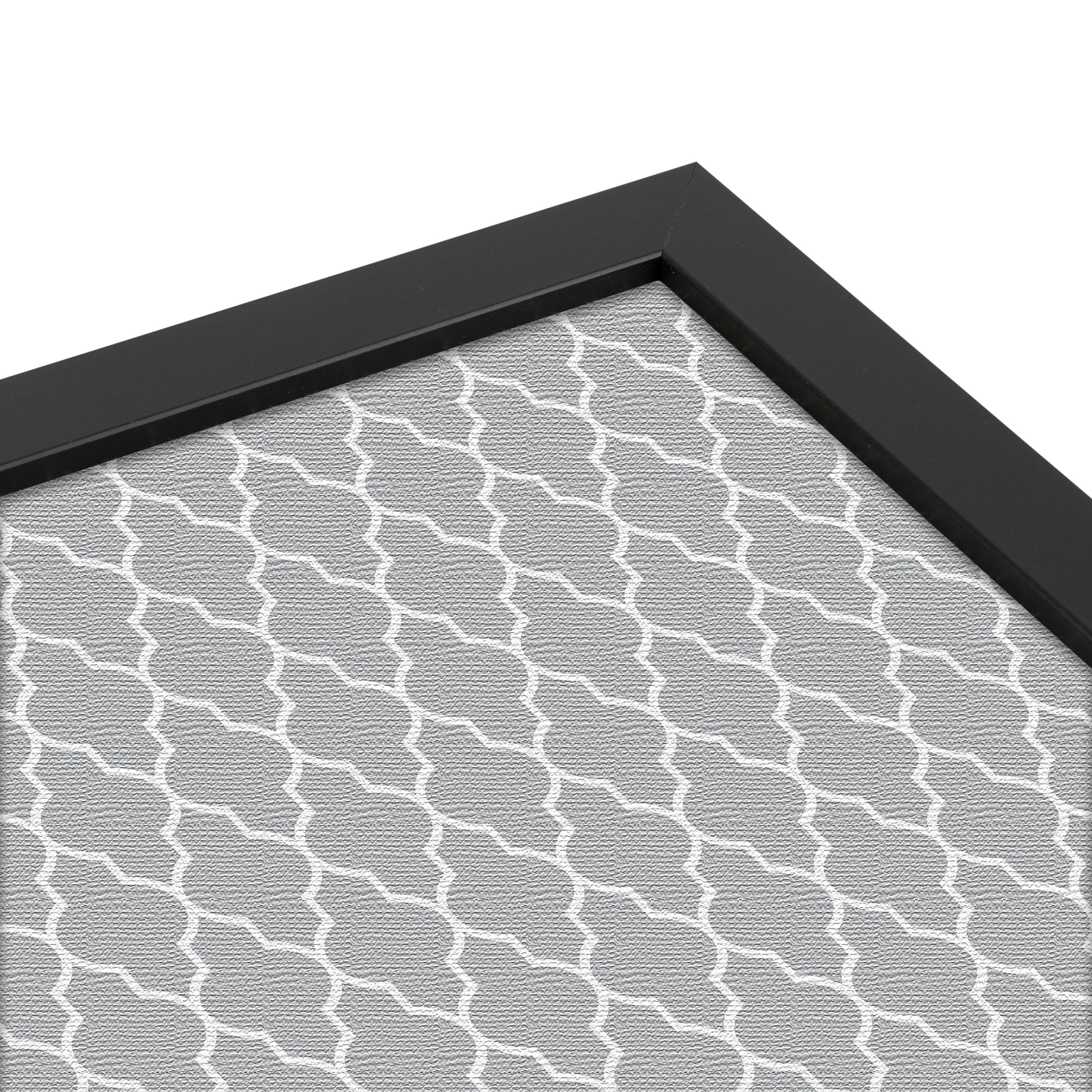 ArtToFrames Custom Cork Bulletin Board Quatrefoil Framed in Satin Black - Picture 42 of 91