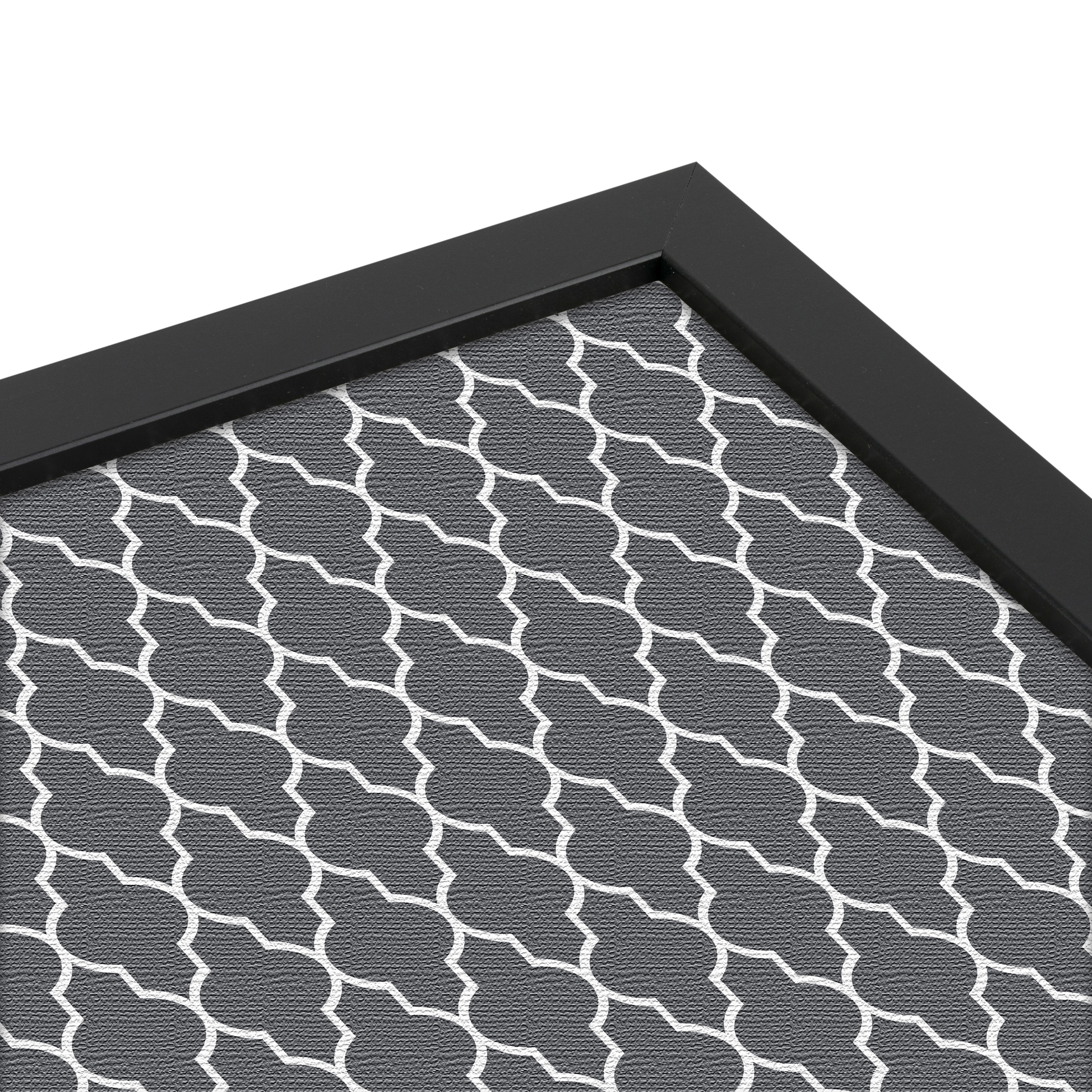 ArtToFrames Custom Cork Bulletin Board Quatrefoil Framed in Satin Black - Picture 81 of 91