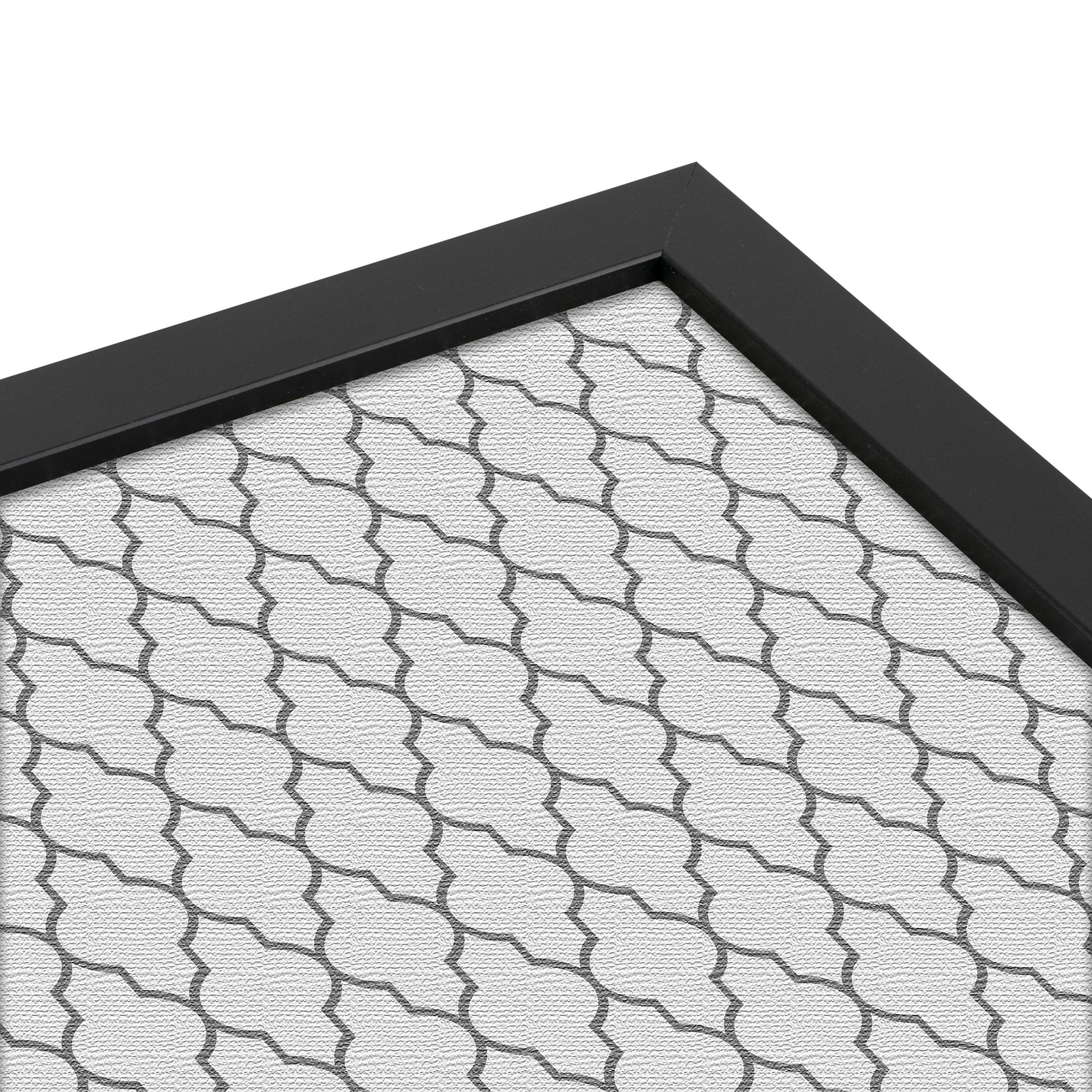 ArtToFrames Custom Cork Bulletin Board Quatrefoil Framed in Satin Black - Picture 88 of 91
