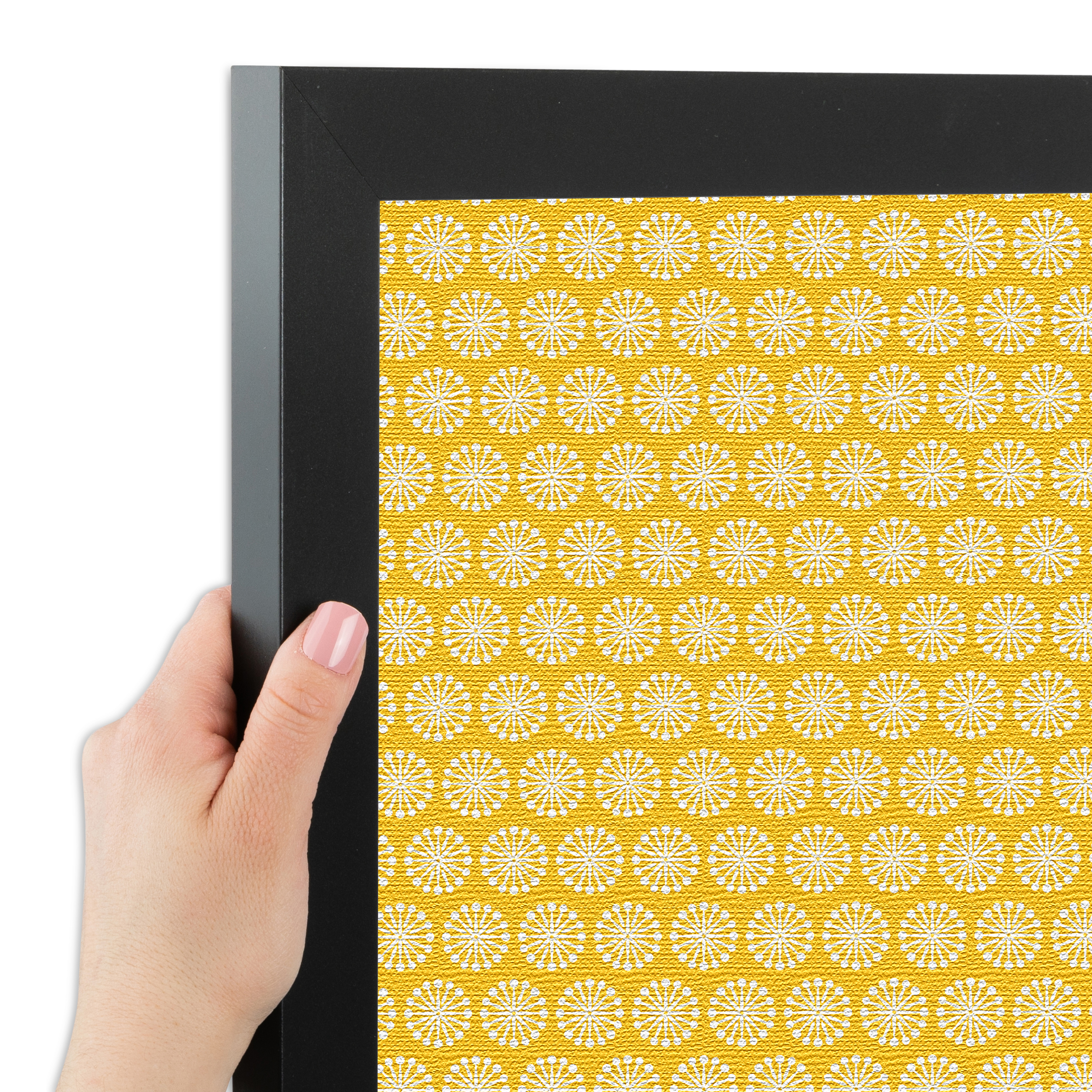 ArtToFrames Custom Cork Bulletin Board Floral Framed in Satin Black - Picture 17 of 48