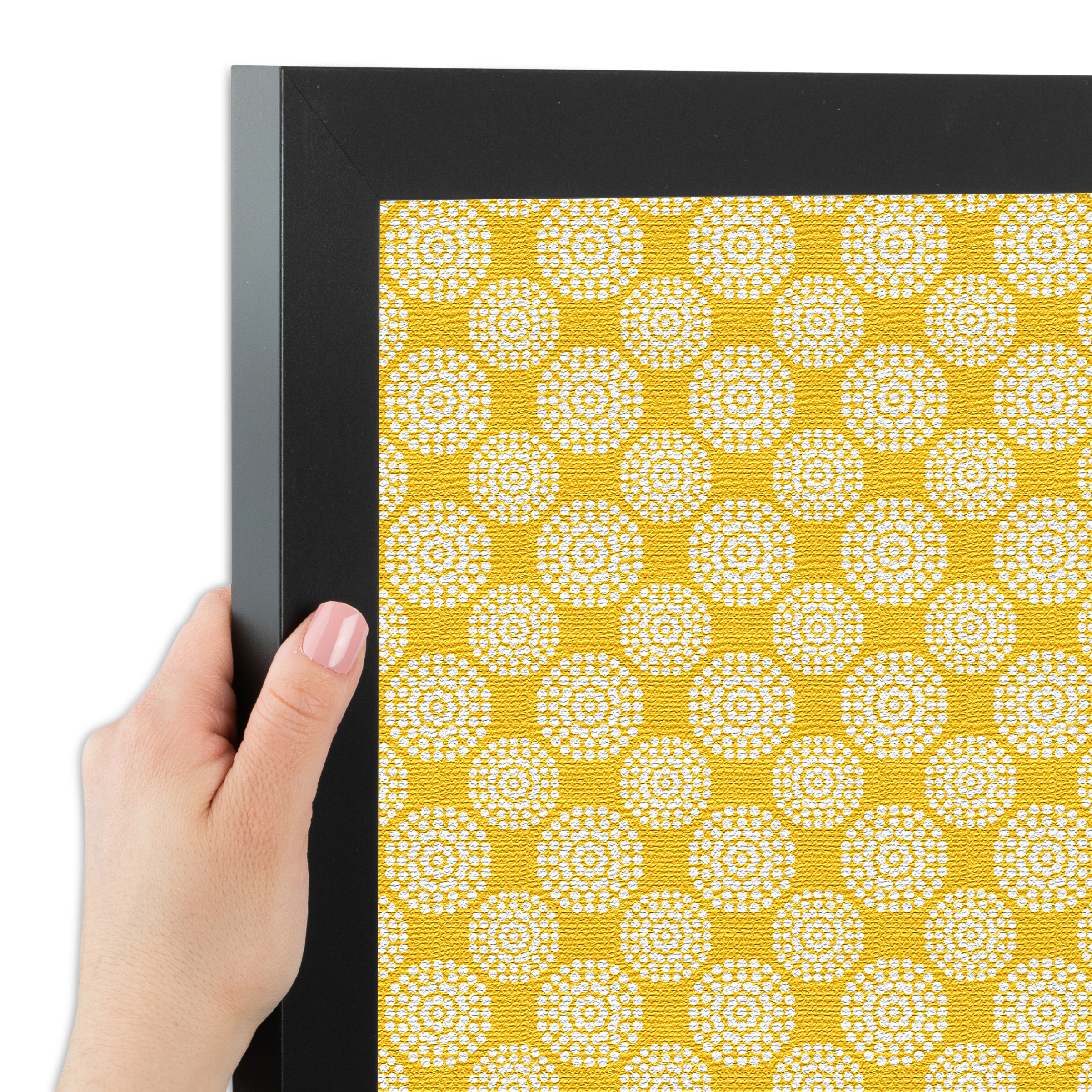 ArtToFrames Custom Cork Bulletin Board Floral Framed in Satin Black - Picture 24 of 48