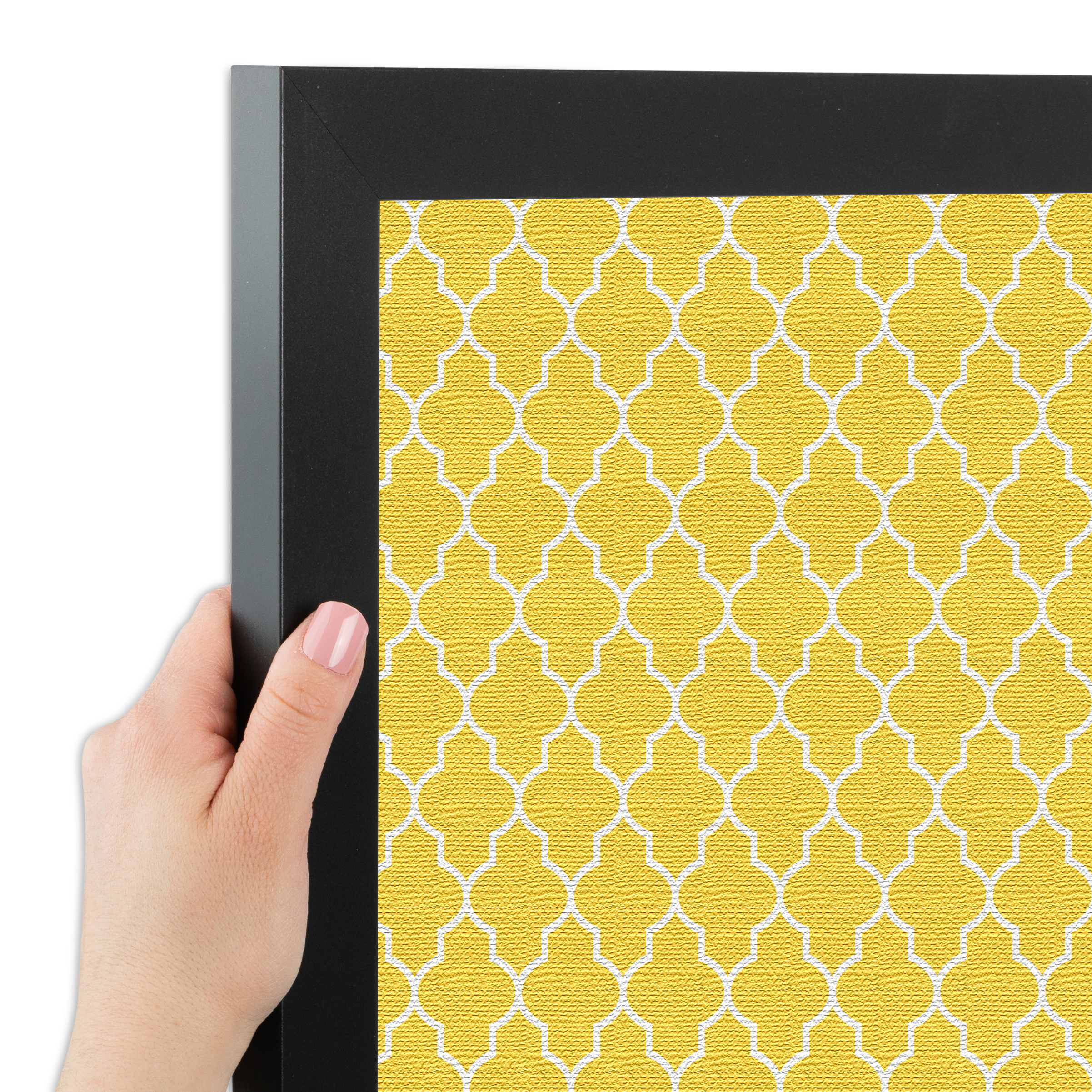 ArtToFrames Custom Cork Bulletin Board Quatrefoil Framed in Satin Black - Picture 17 of 91