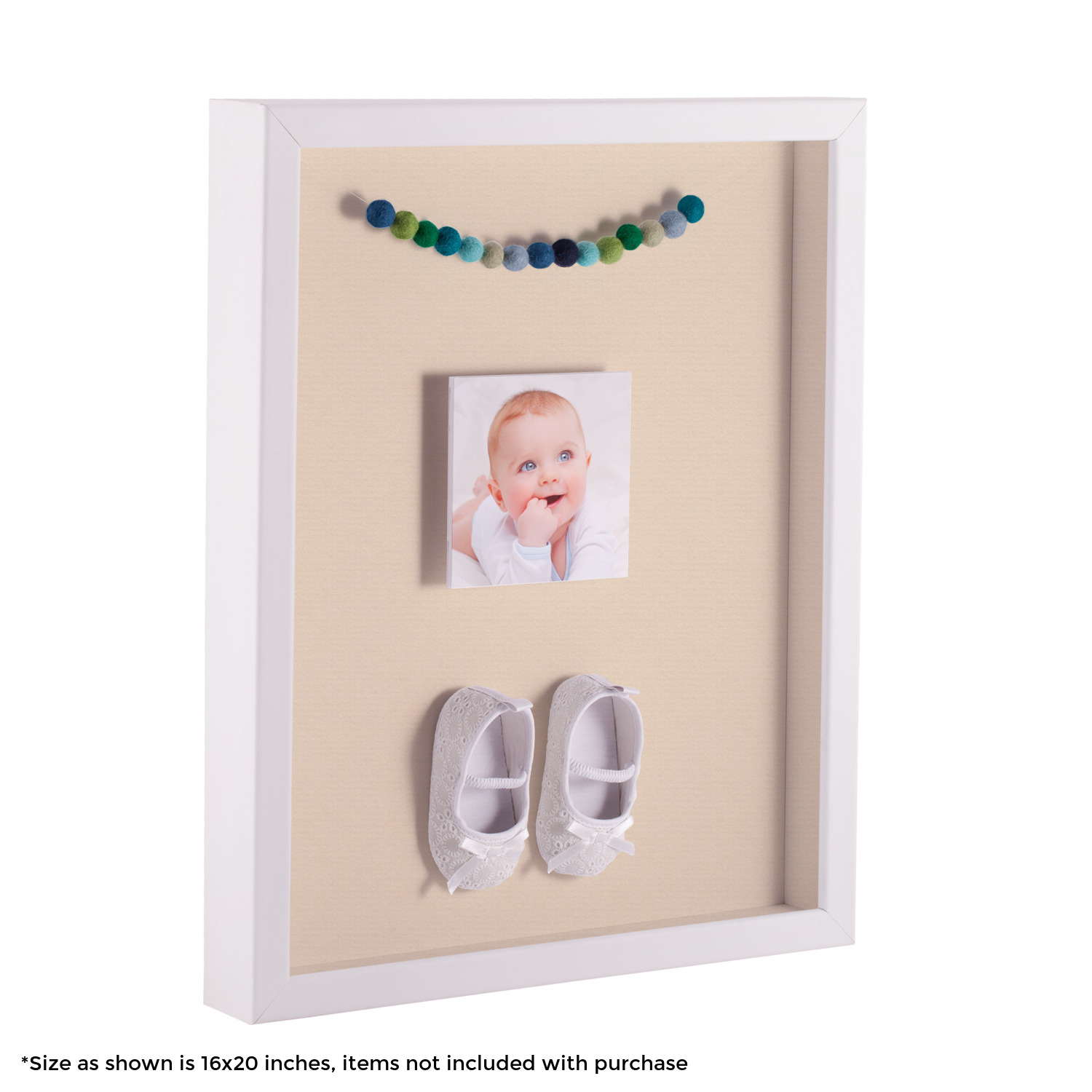 ArtToFrames 24x36" Shadow Box Frame, Framed in White, Various Colors