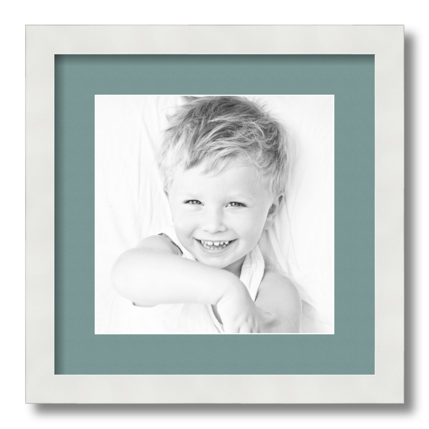 ArtToFrames Matted 14x14 White Picture Frame with 2" Mat, 10x10 Opening 3966