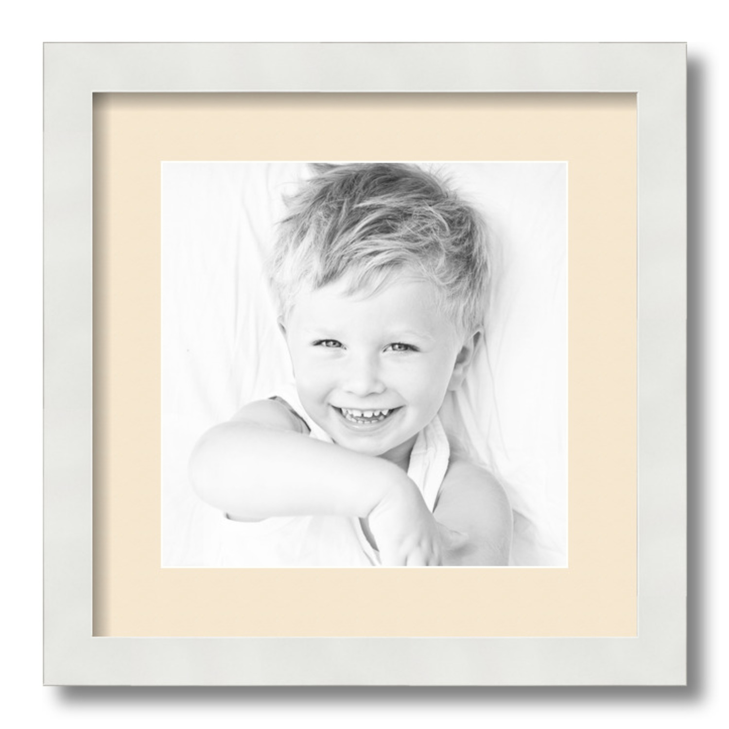 ArtToFrames Matted 14x14 White Picture Frame with 2" Mat, 10x10 Opening 3966