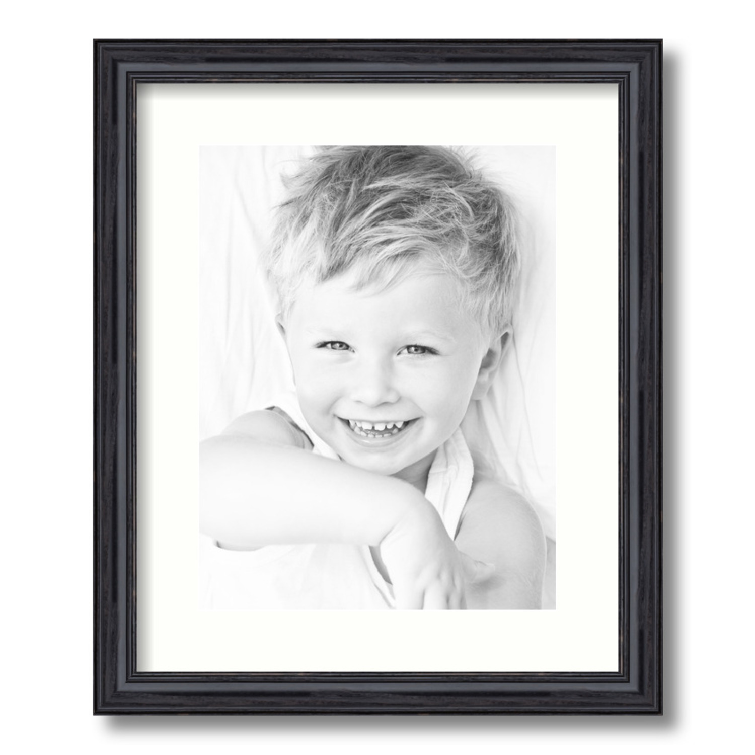 ArtToFrames Matted 14x17 Black Picture Frame with 2" Mat, 10x13 Opening 4083