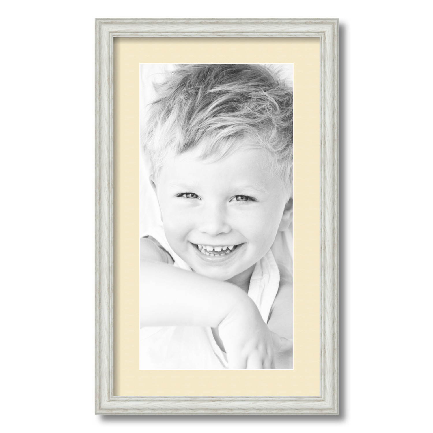 ArtToFrames Matted 14x24 White Picture Frame with 2" Mat, 10x20 Opening 4098