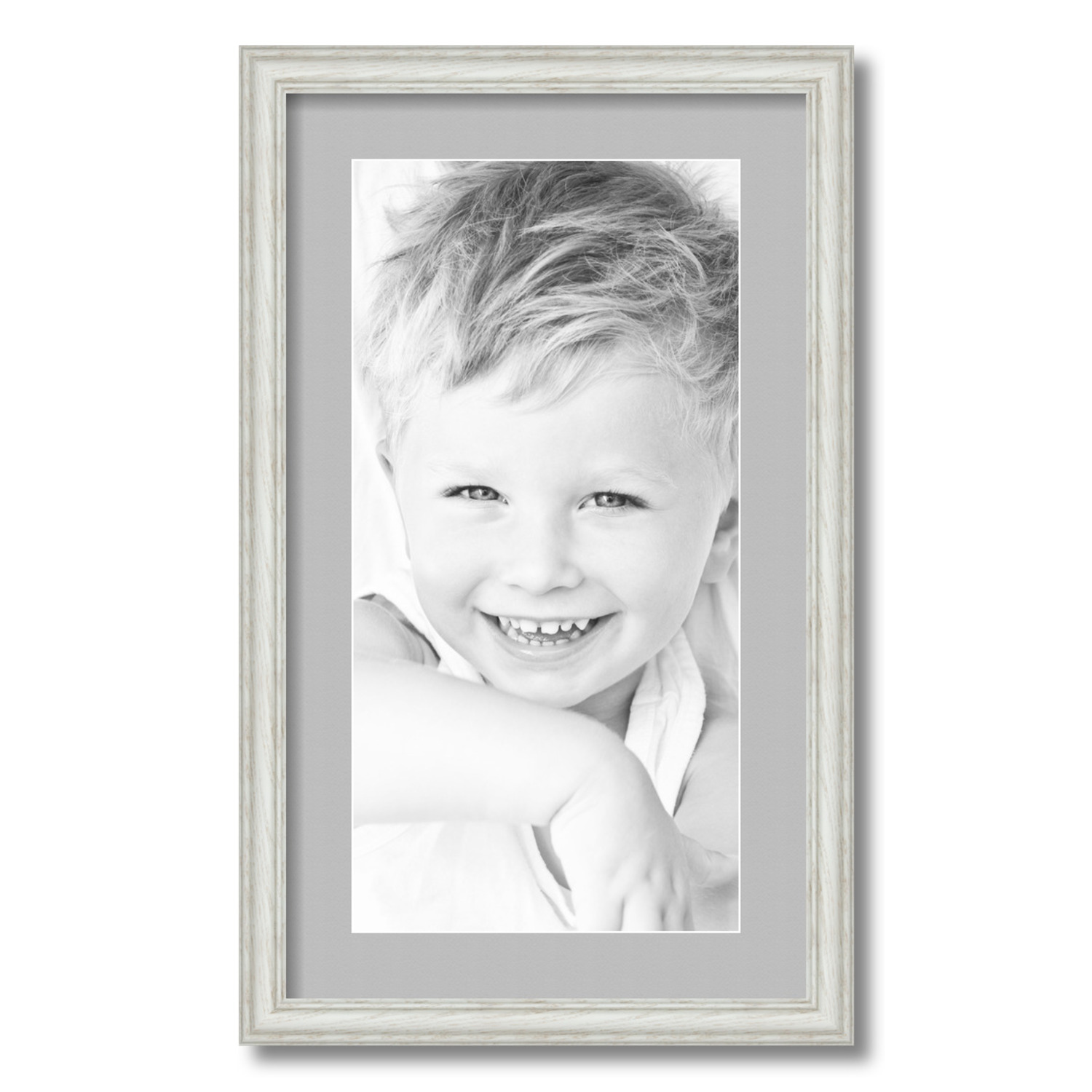 ArtToFrames Matted 14x24 White Picture Frame with 2" Mat, 10x20 Opening 4098