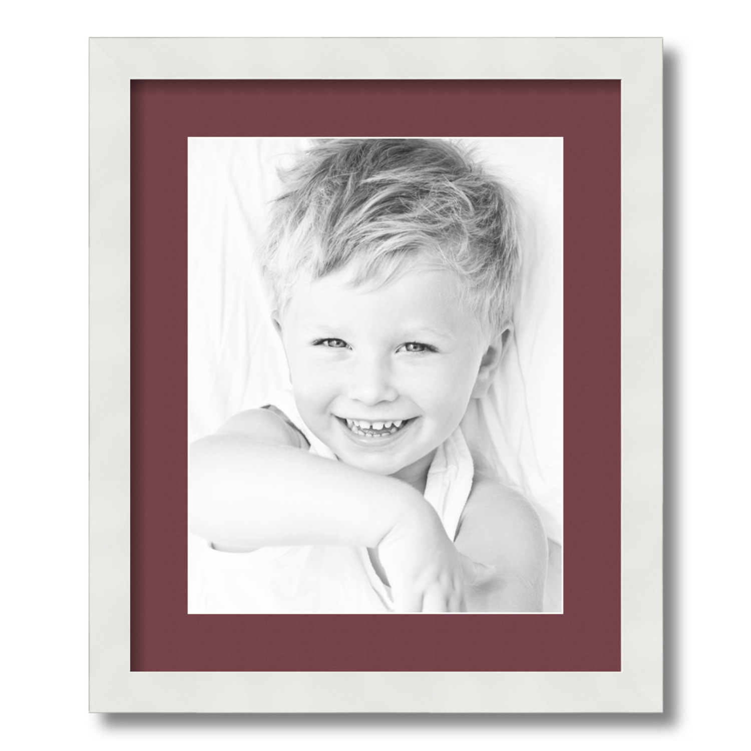 ArtToFrames Matted 15x18 White Picture Frame with 2" Mat, 11x14 Opening 3966