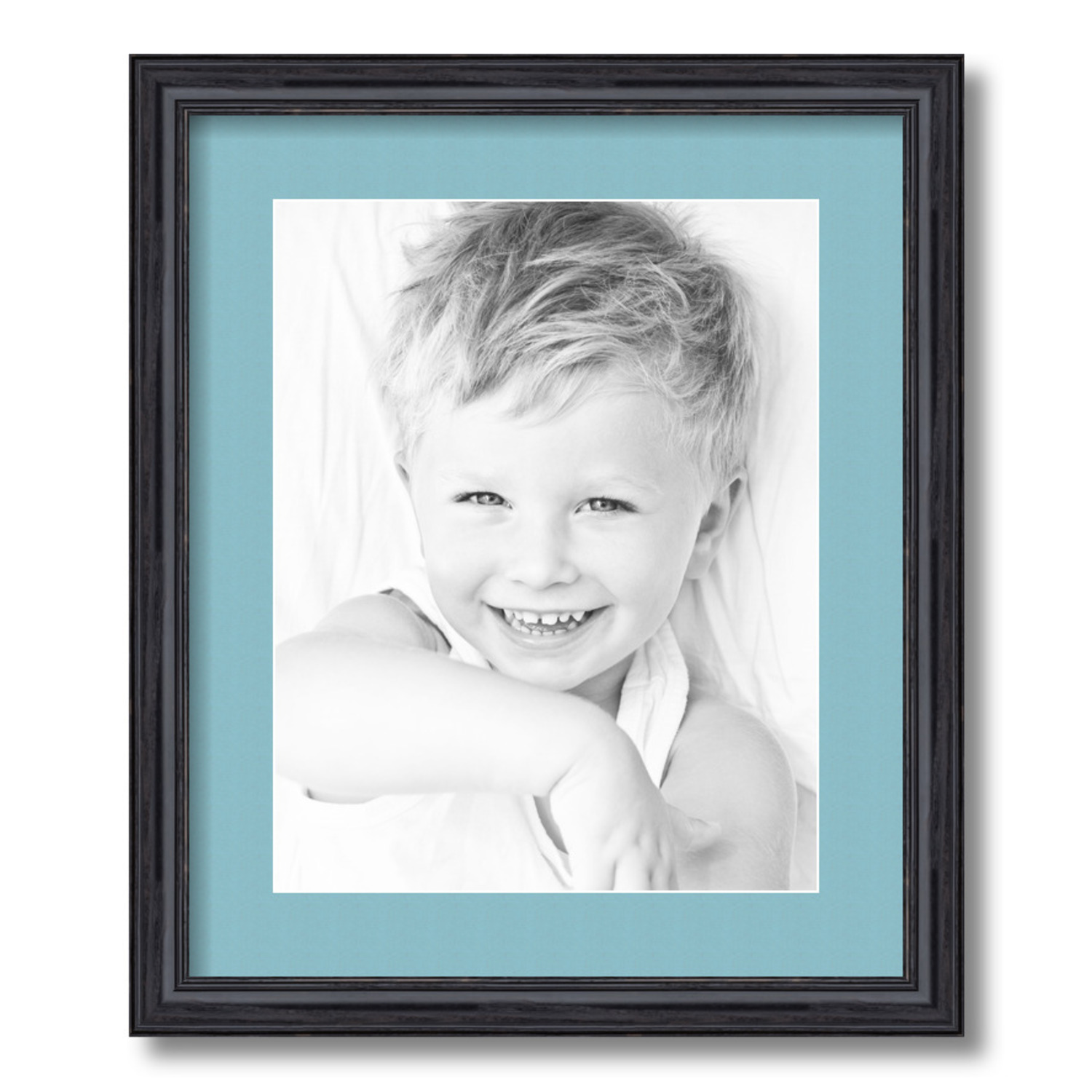 ArtToFrames Matted 15x18 Black Picture Frame with 2" Mat, 11x14 Opening 4083