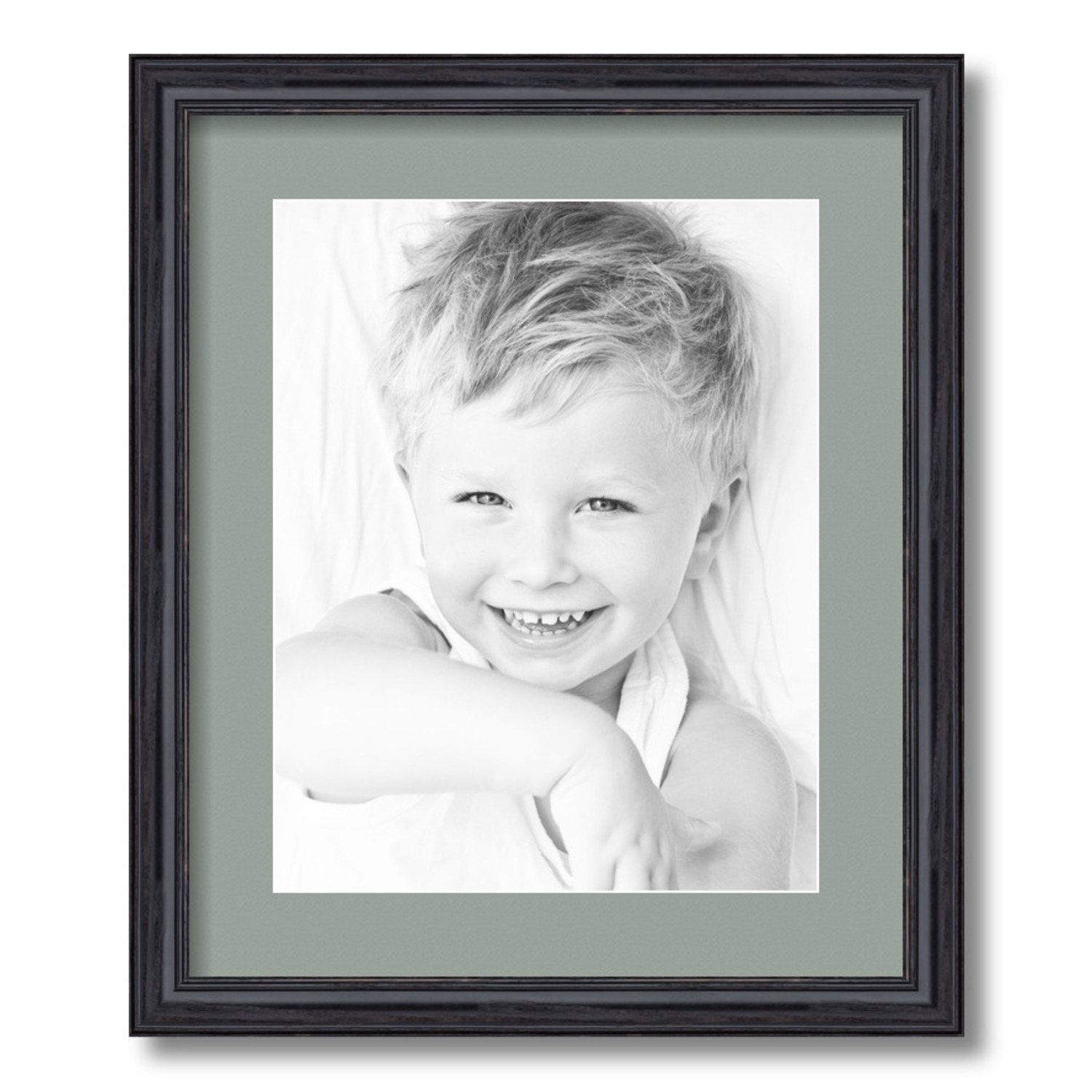 ArtToFrames Matted 15x18 Black Picture Frame with 2" Mat, 11x14 Opening 4083