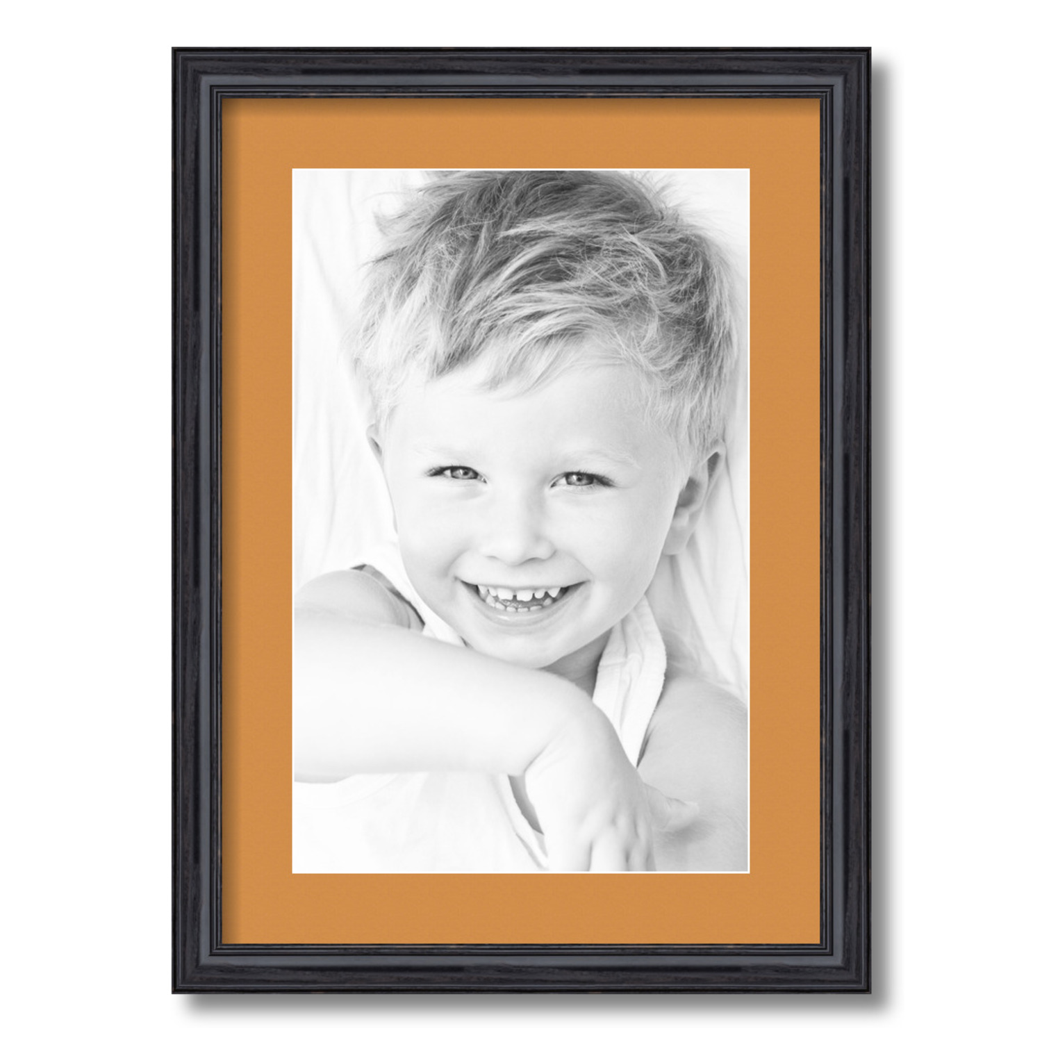 ArtToFrames Matted 15x21 Black Picture Frame with 2" Mat, 11x17 Opening 4083