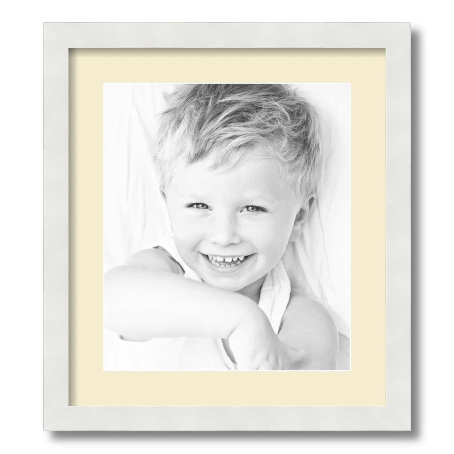 ArtToFrames Matted 16x18 White Picture Frame with 2" Mat, 12x14 Opening 3966