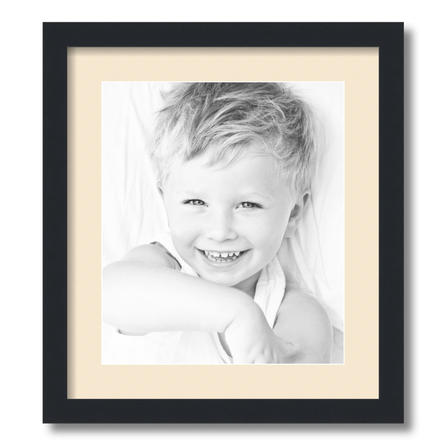 ArtToFrames Matted 16x18 Black Picture Frame with 2" Mat, 12x14 Opening 3926