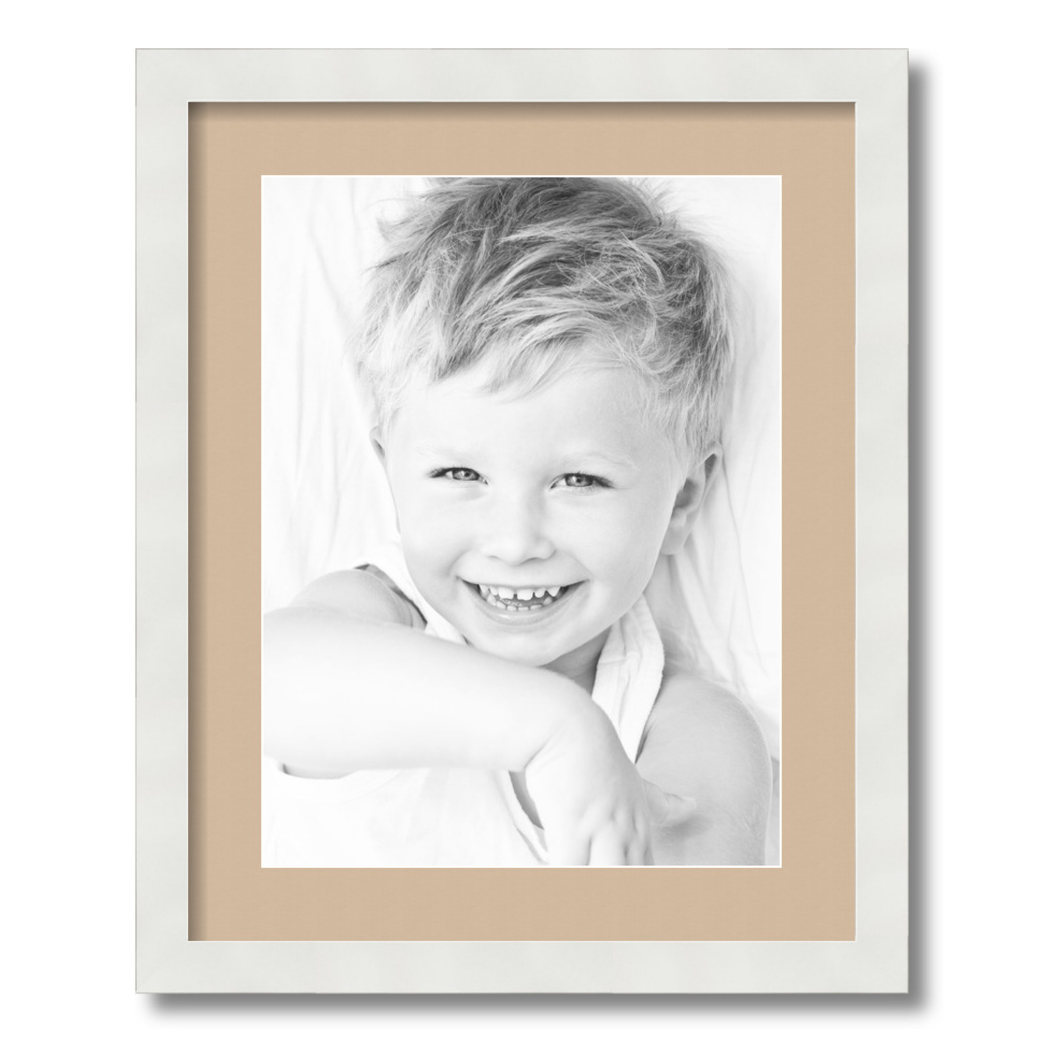 ArtToFrames Matted 16x20 White Picture Frame with 2" Mat, 12x16 Opening 3966