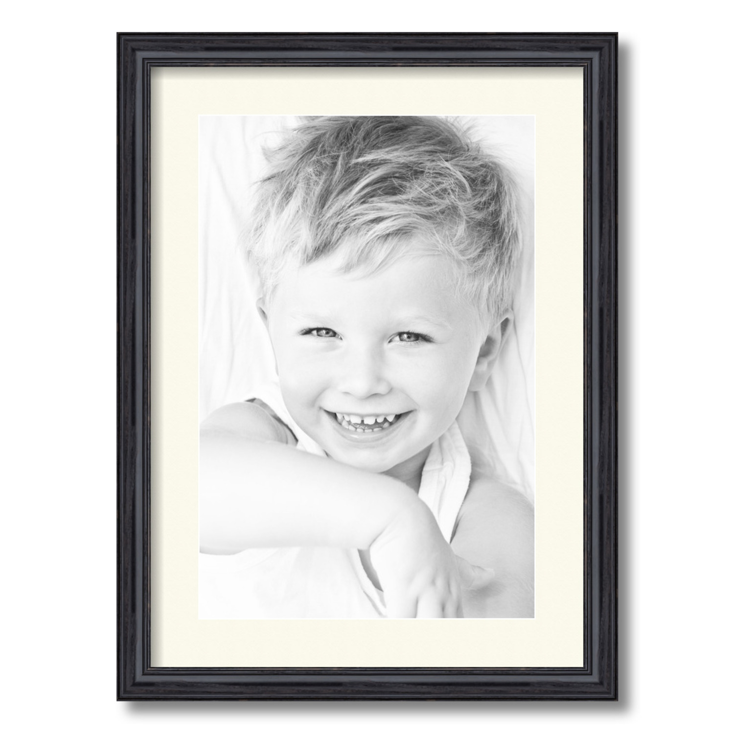 ArtToFrames Matted 16x22 Black Picture Frame with 2" Mat, 12x18 Opening 4083