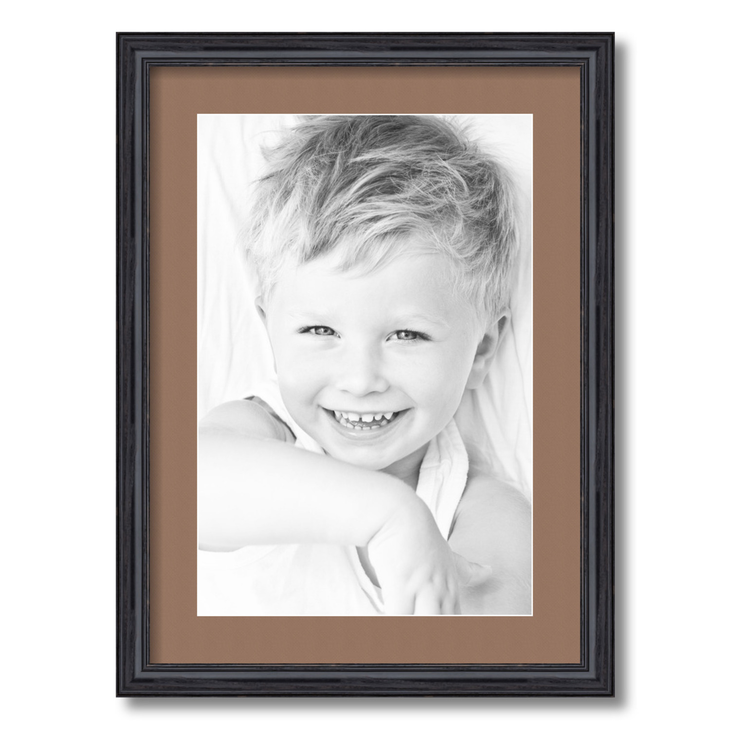 ArtToFrames Matted 16x22 Black Picture Frame with 2" Mat, 12x18 Opening 4083