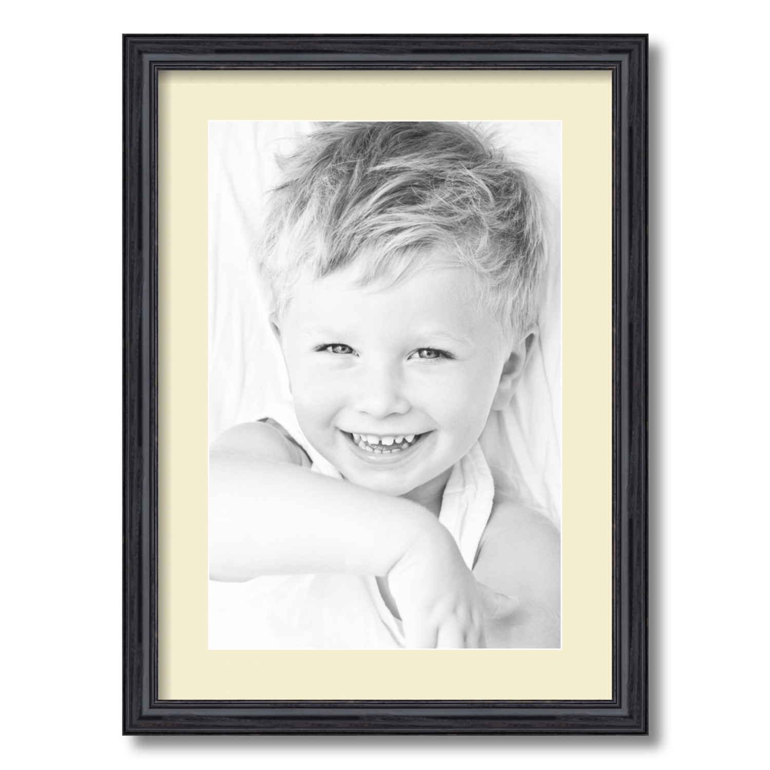 ArtToFrames Matted 16x22 Black Picture Frame with 2" Mat, 12x18 Opening 4083