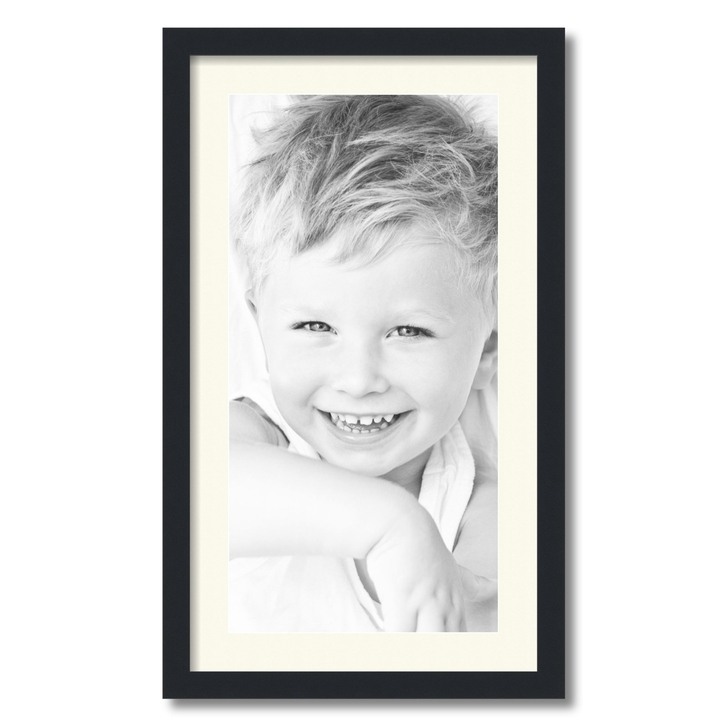 ArtToFrames Matted 16x28 Black Picture Frame with 2" Mat, 12x24 Opening 3926