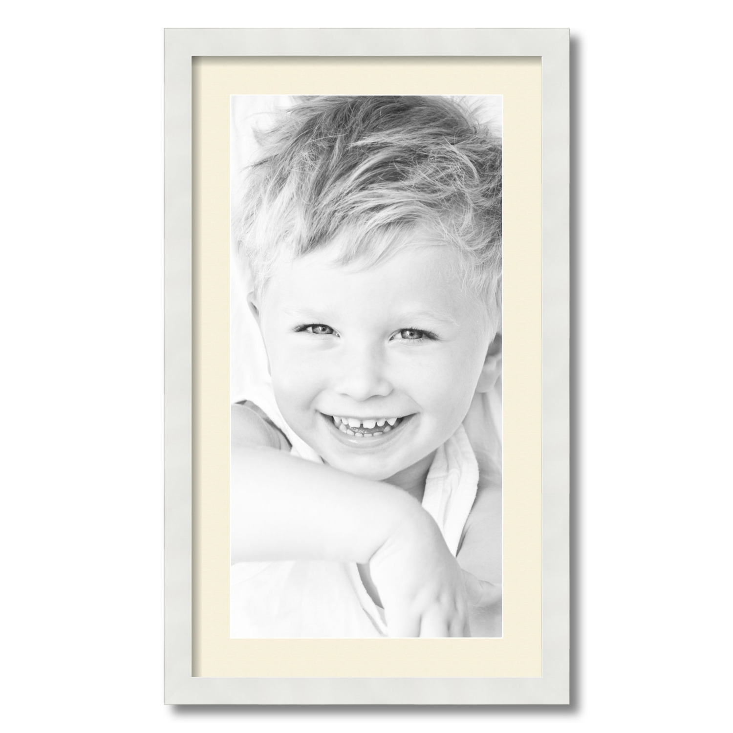 ArtToFrames Matted 16x28 White Picture Frame with 2" Mat, 12x24 Opening 3966