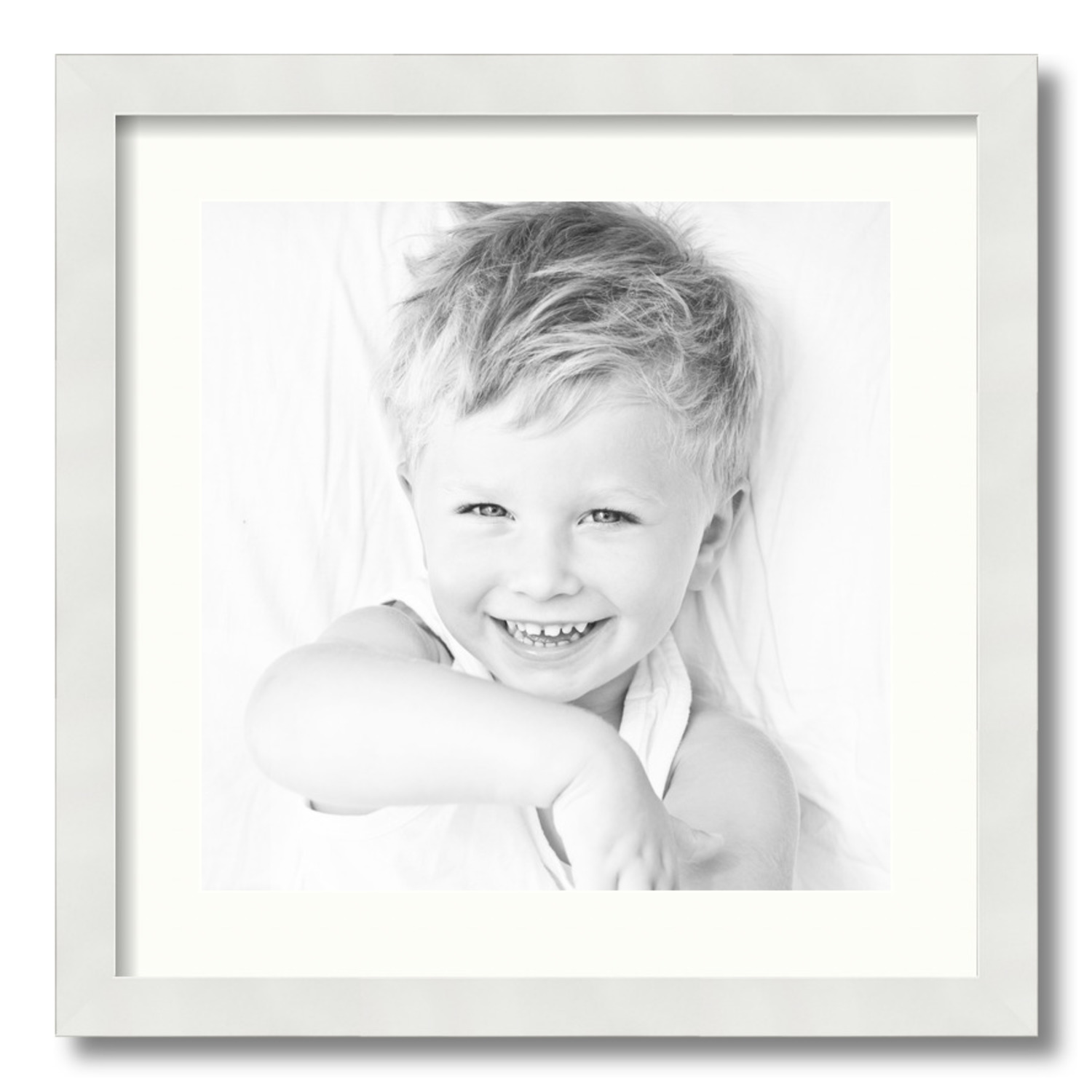 ArtToFrames Matted 18x18 White Picture Frame with 2" Mat, 14x14 Opening 3966