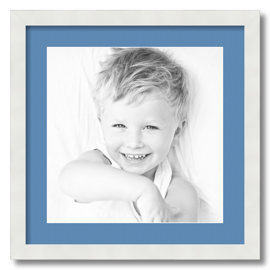 ArtToFrames Matted 18x18 White Picture Frame with 2" Mat, 14x14 Opening 3966