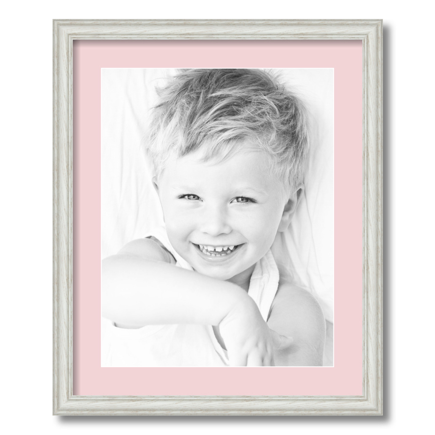 ArtToFrames Matted 18x22 White Picture Frame with 2" Mat, 14x18 Opening 4098