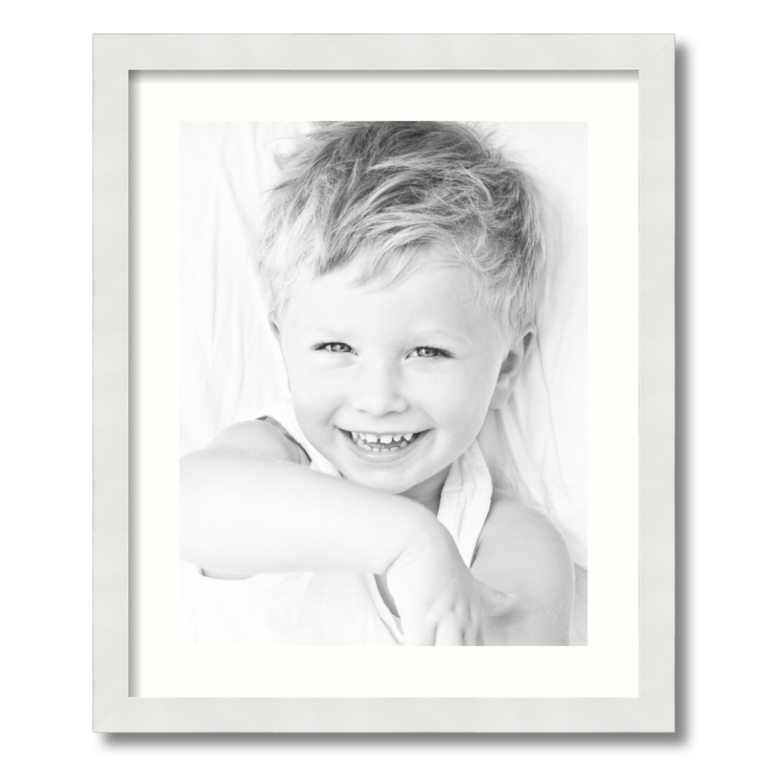 ArtToFrames Matted 18x22 White Picture Frame with 2" Mat, 14x18 Opening 3966