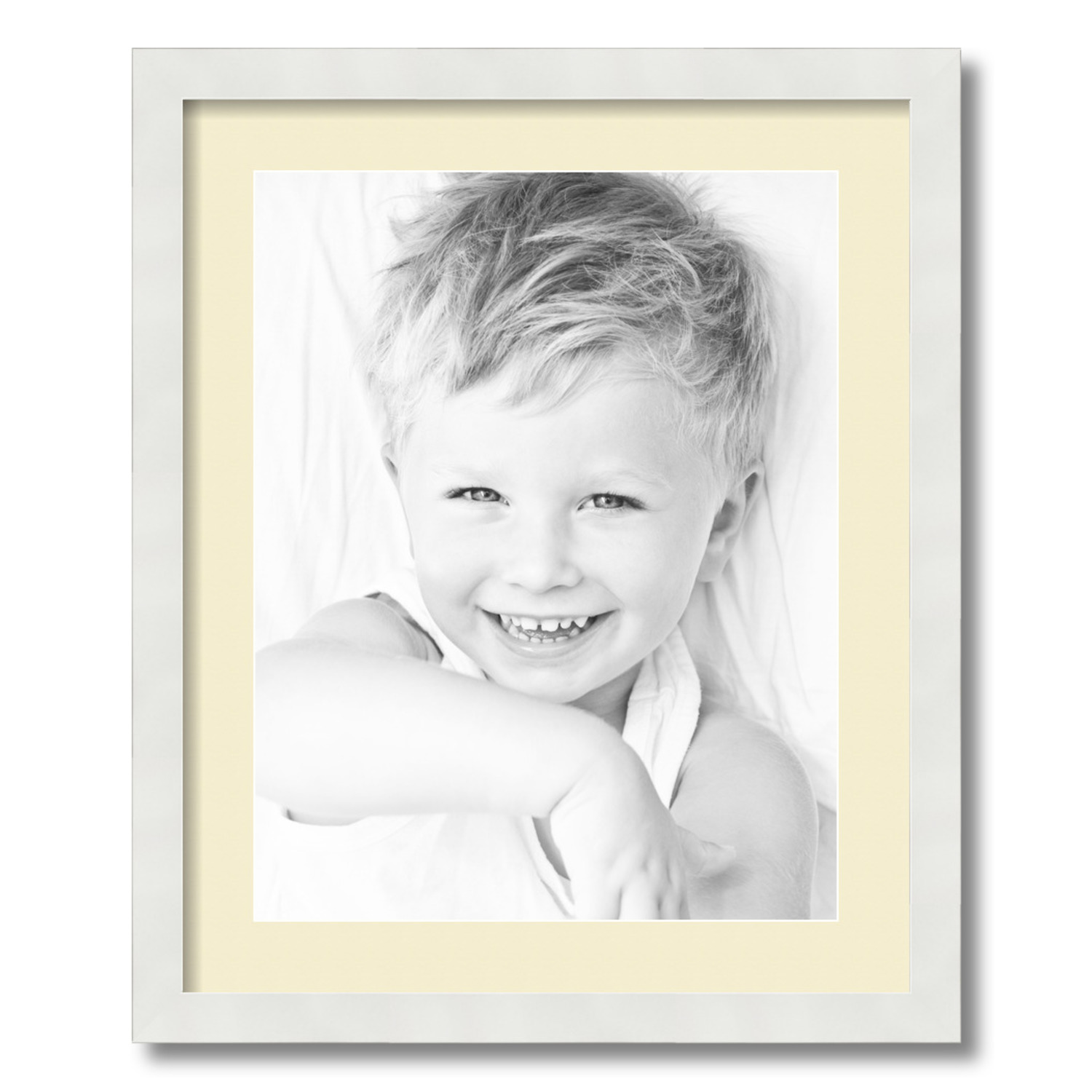 ArtToFrames Matted 18x22 White Picture Frame with 2" Mat, 14x18 Opening 3966