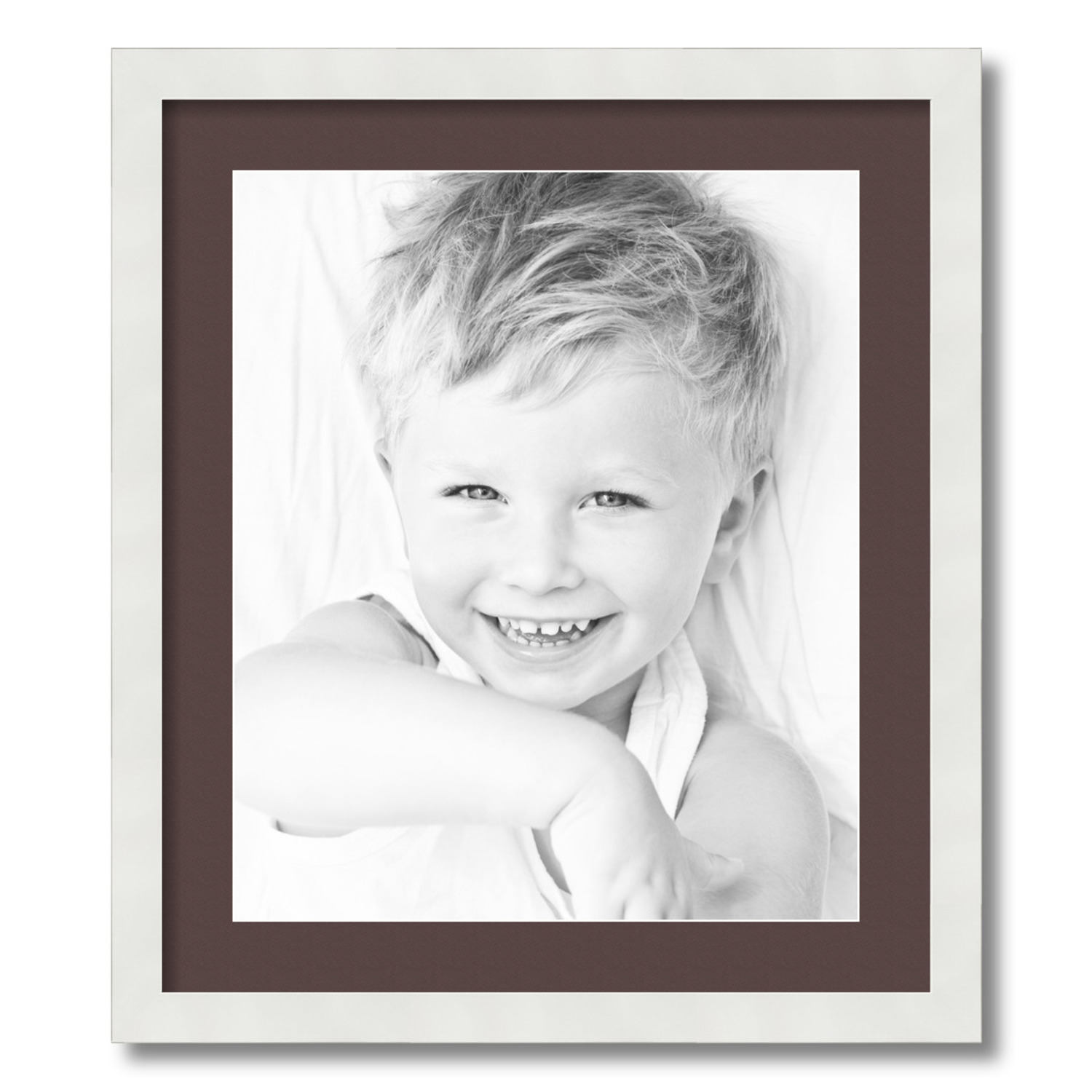 ArtToFrames Matted 19x22 White Picture Frame with 2" Mat, 15x18 Opening 3966