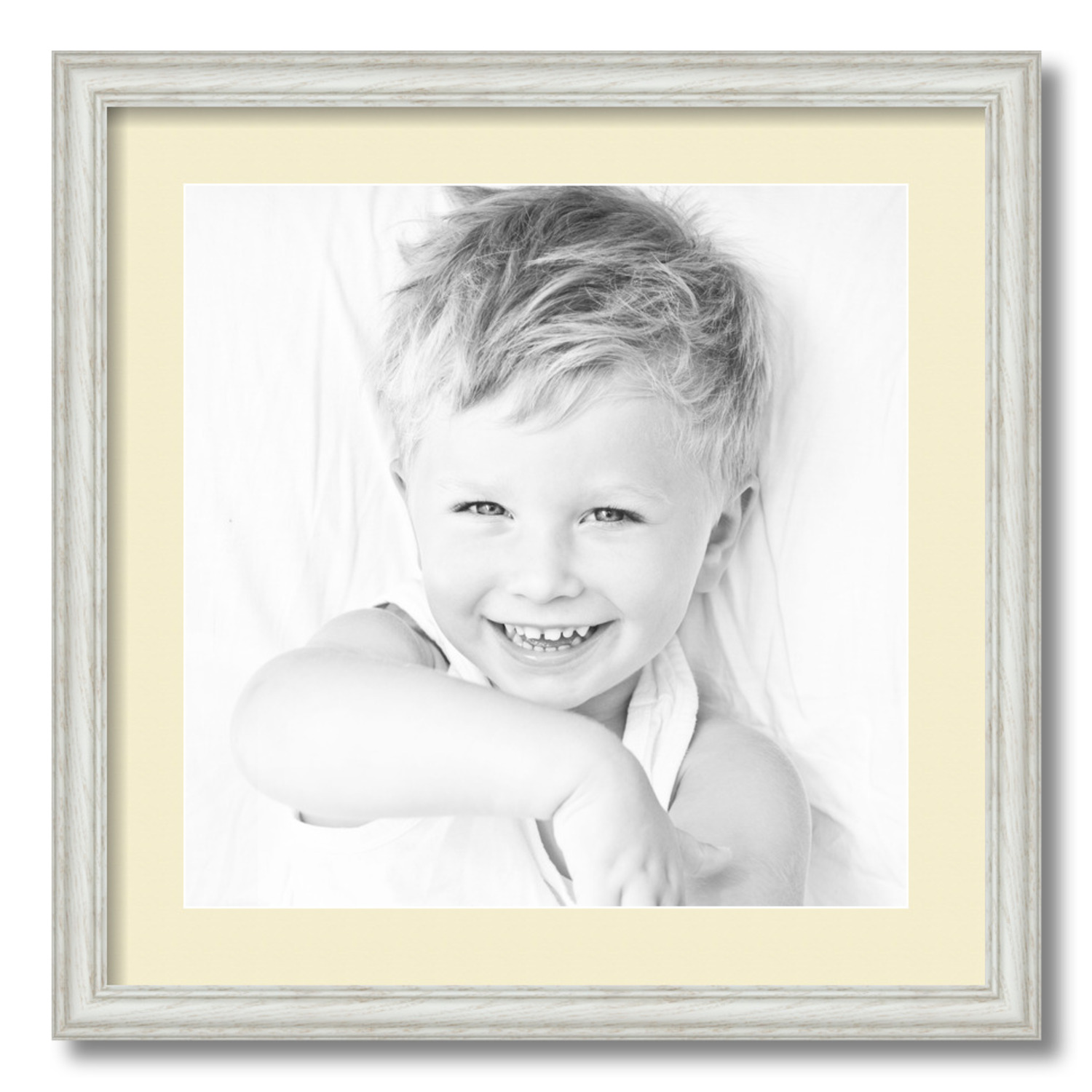 ArtToFrames Matted 20x20 White Picture Frame with 2" Mat, 16x16 Opening 4098