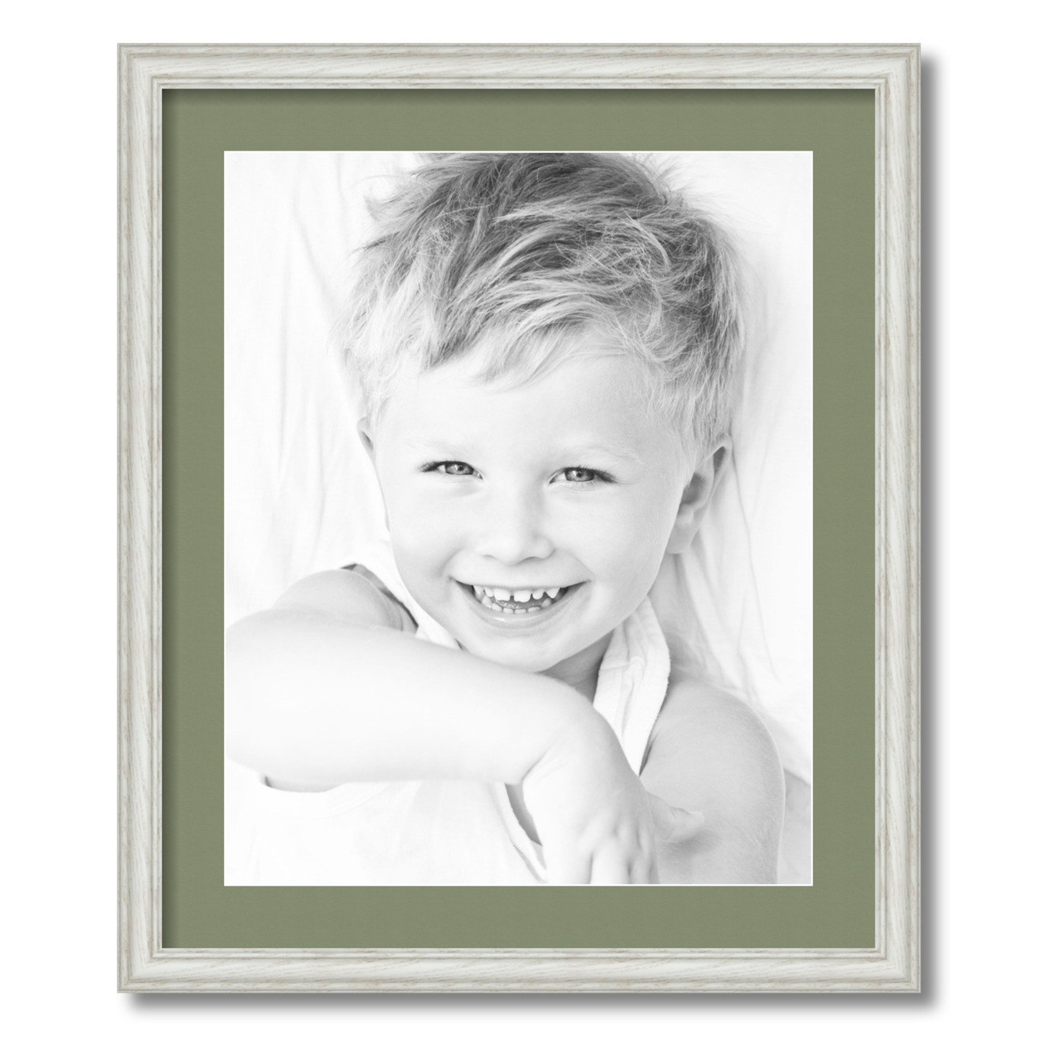 ArtToFrames Matted 20x24 White Picture Frame with 2" Mat, 16x20 Opening 4098