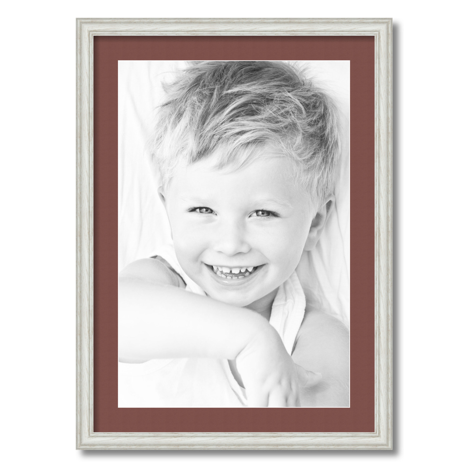 ArtToFrames Matted 20x28 White Picture Frame with 2" Mat, 16x24 Opening 4098