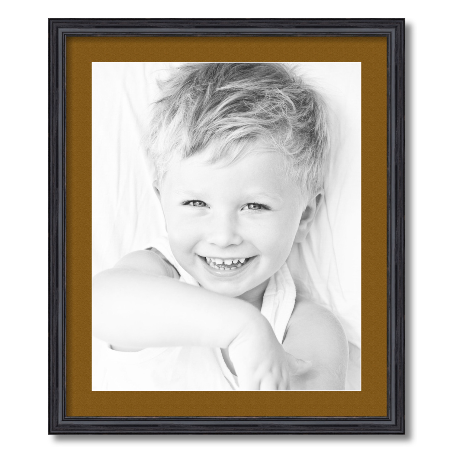 ArtToFrames Matted 22x26 Black Picture Frame with 2" Mat, 18x22 Opening 4083