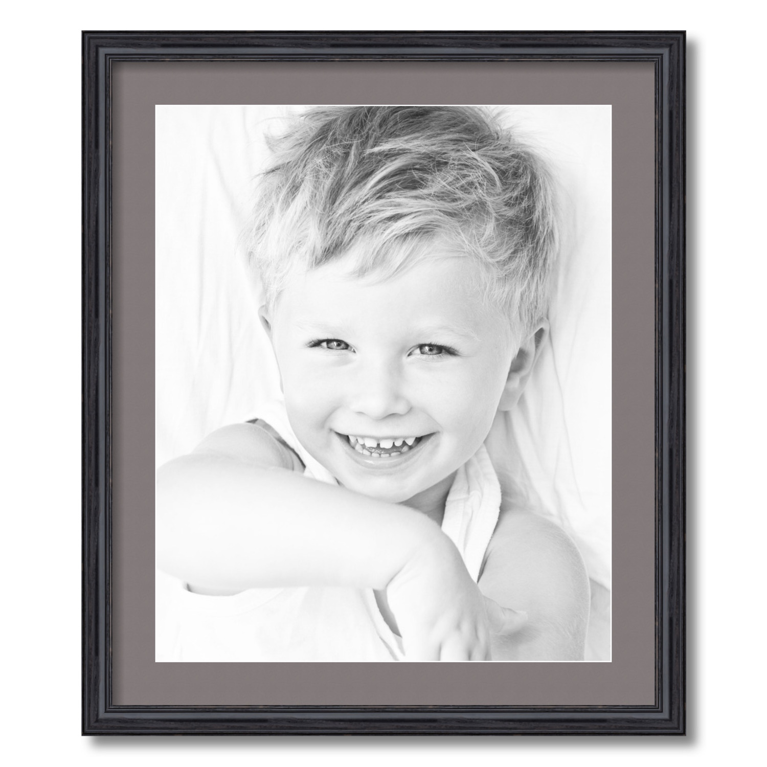 ArtToFrames Matted 22x26 Black Picture Frame with 2" Mat, 18x22 Opening 4083