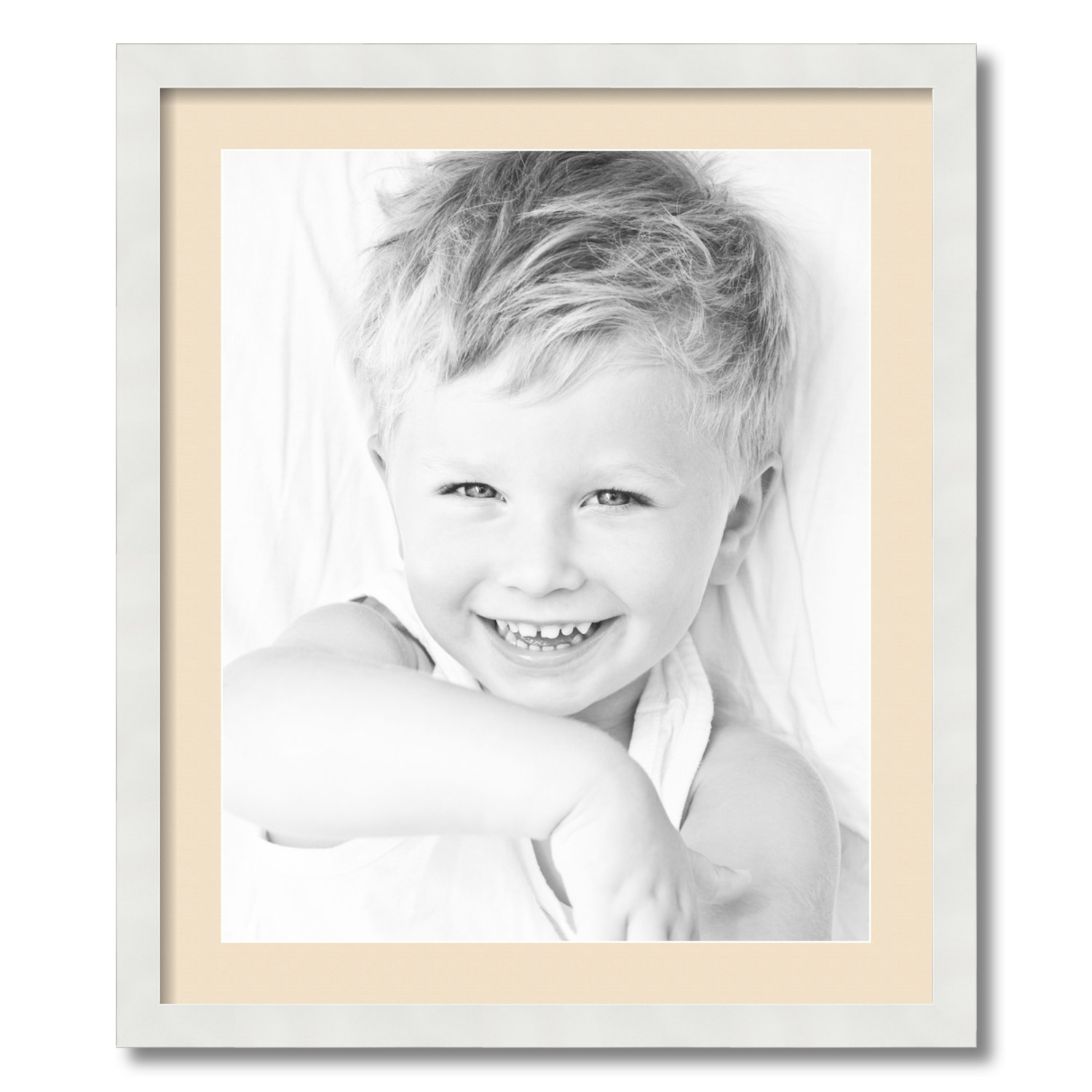 ArtToFrames Matted 22x26 White Picture Frame with 2" Mat, 18x22 Opening 3966