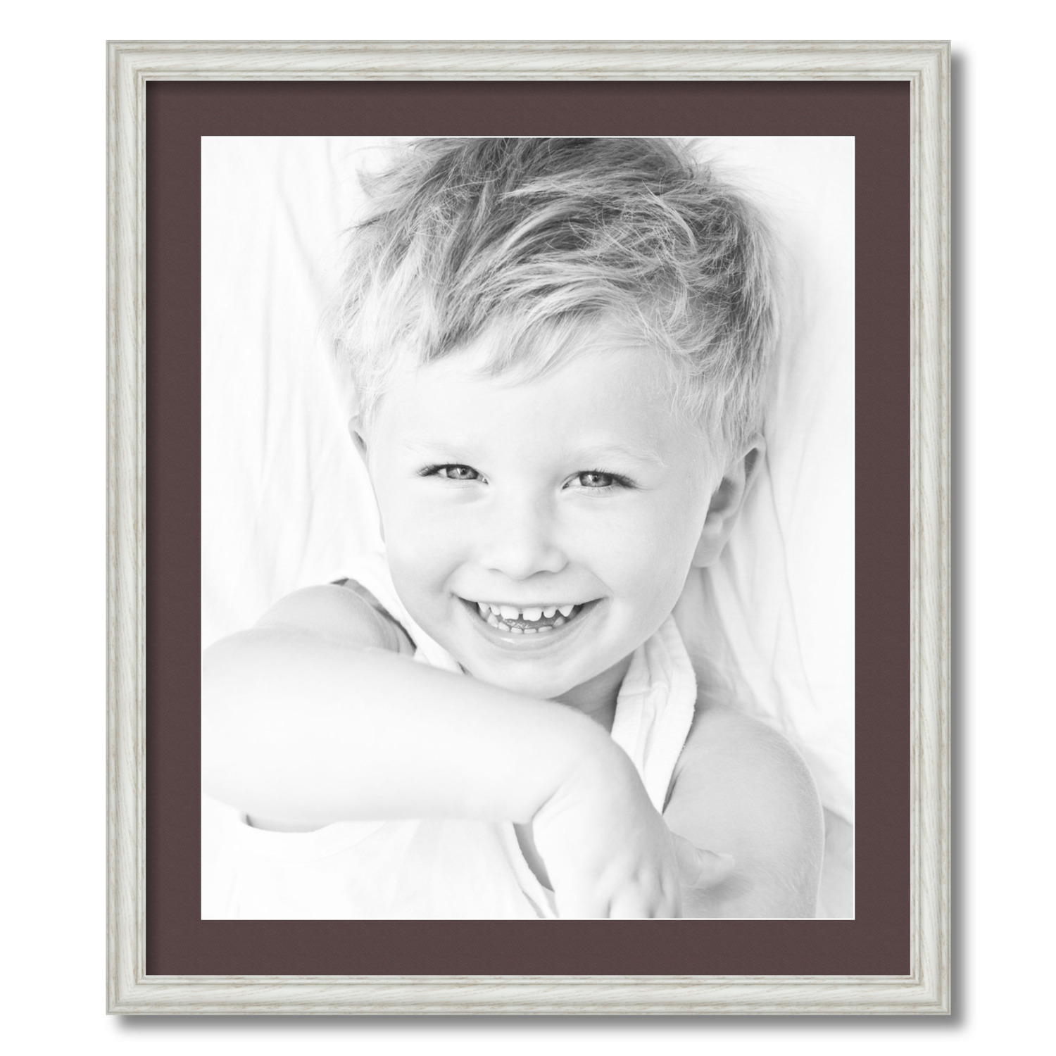 ArtToFrames Matted 24x28 White Picture Frame with 2" Mat, 20x24 Opening 4098