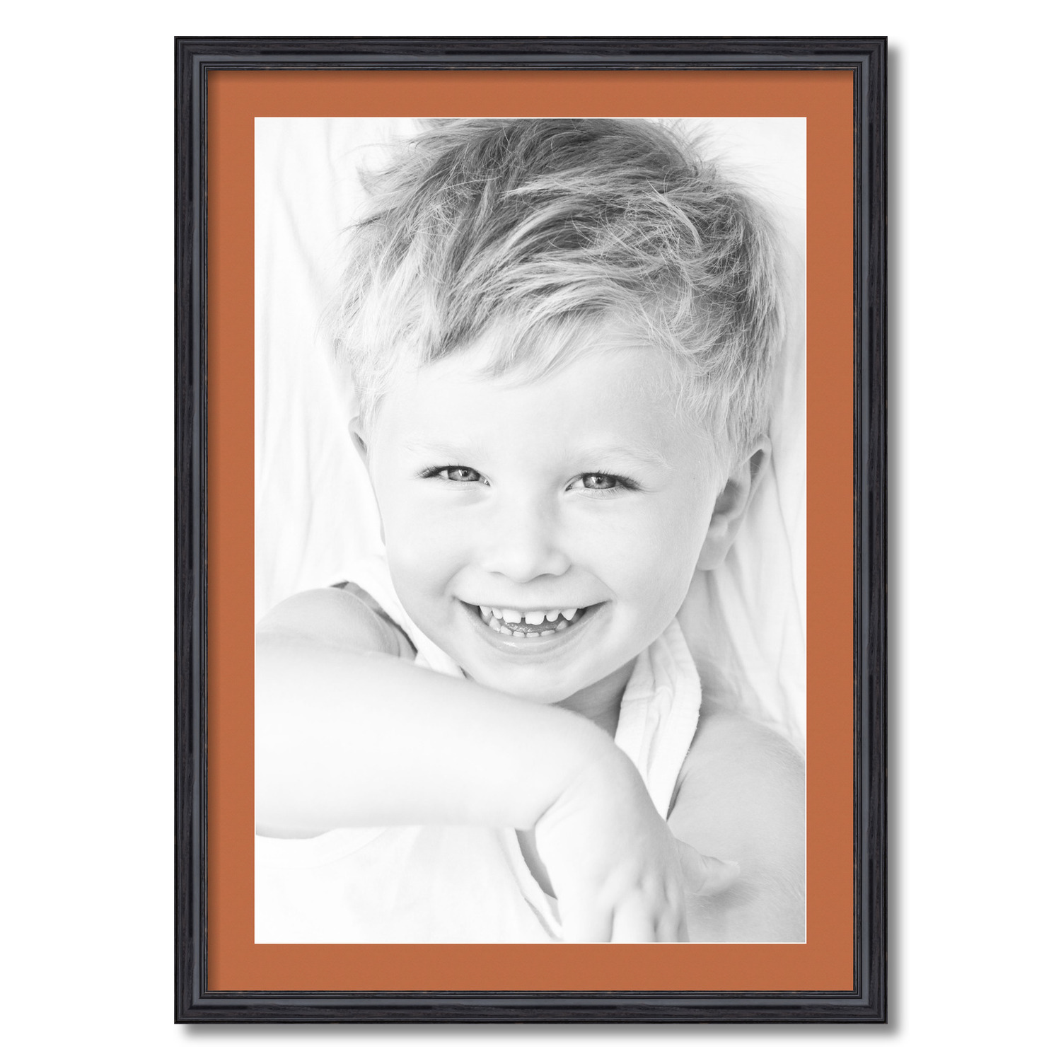 ArtToFrames Matted 24x34 Black Picture Frame with 2" Mat, 20x30 Opening 4083