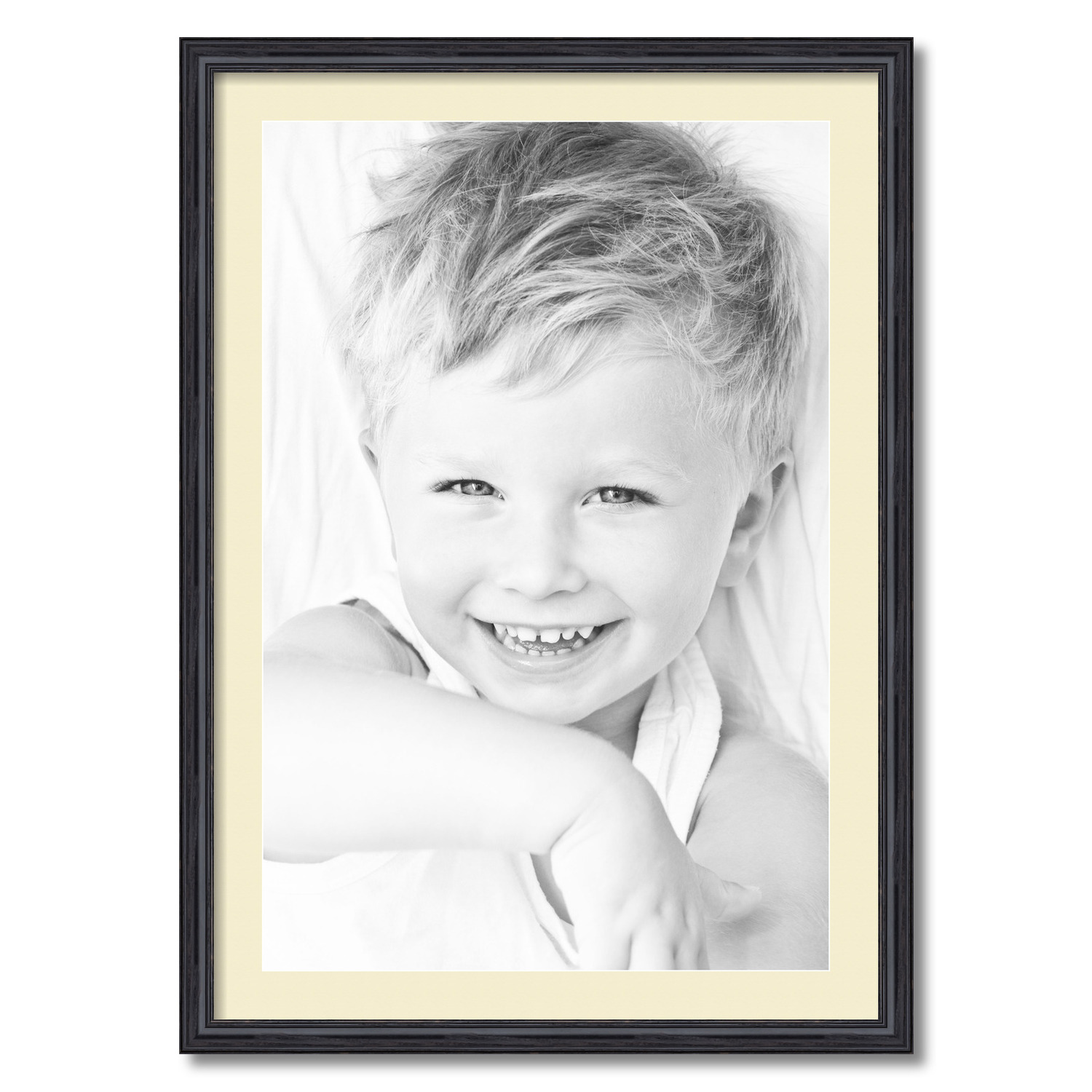 ArtToFrames Matted 24x34 Black Picture Frame with 2" Mat, 20x30 Opening 4083