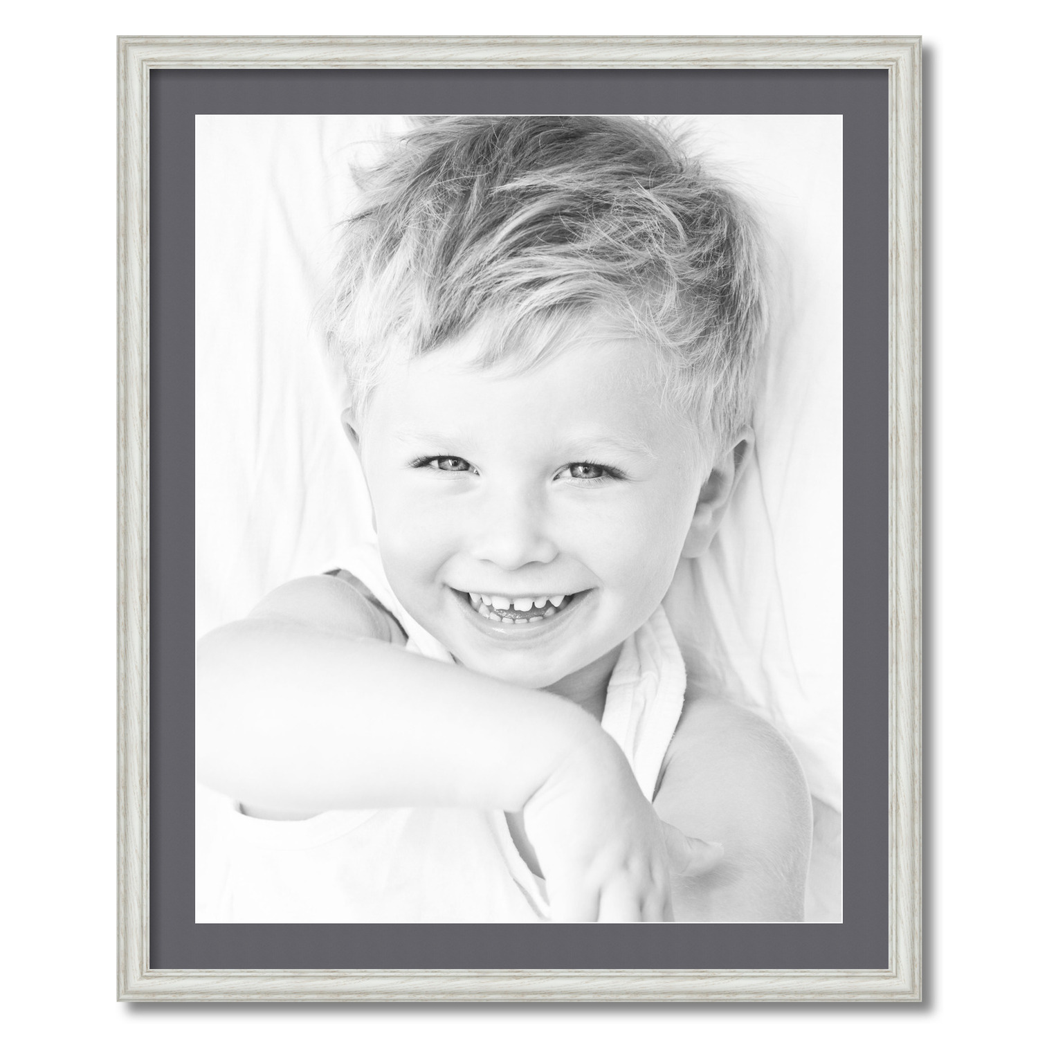 ArtToFrames Matted 28x34 White Picture Frame with 2" Mat, 24x30 Opening 4098