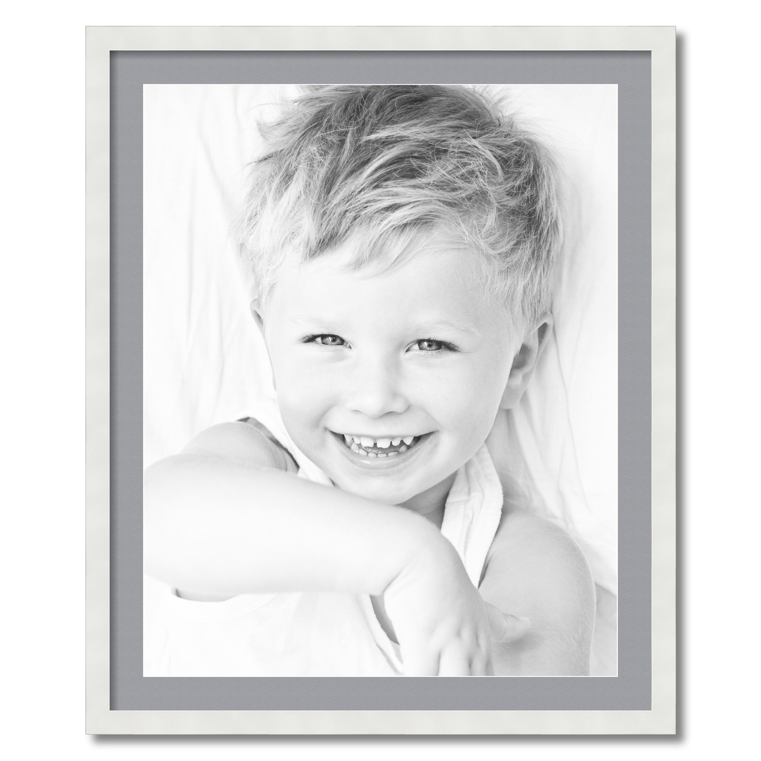 ArtToFrames Matted 28x34 White Picture Frame with 2" Mat, 24x30 Opening 3966